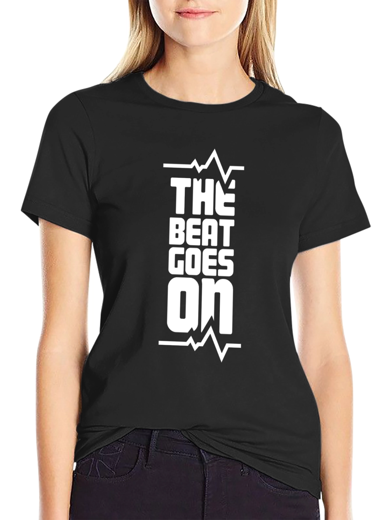 The Beat Goes On Black Graphic Tee