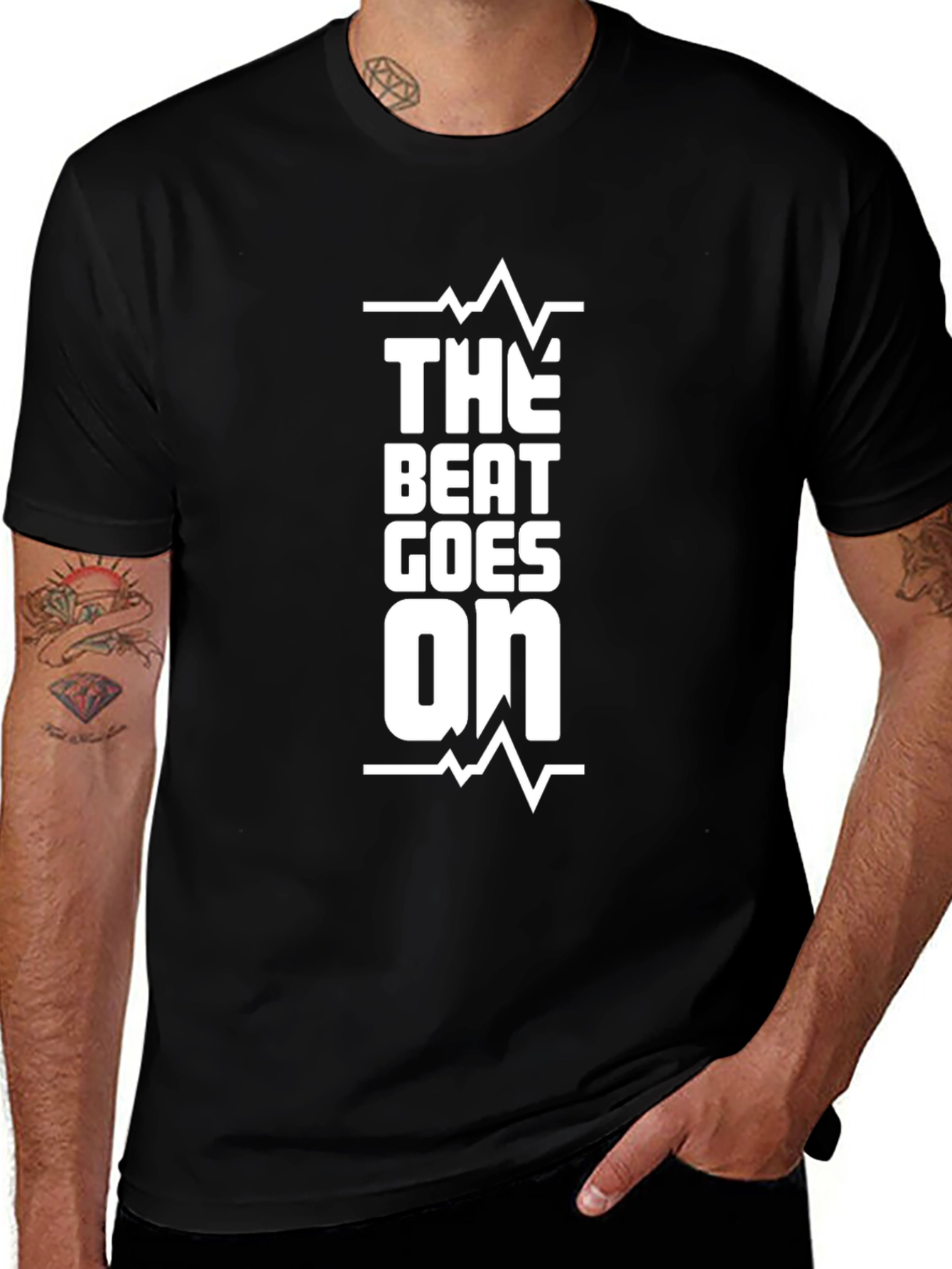 The Beat Goes On Black Graphic Tee