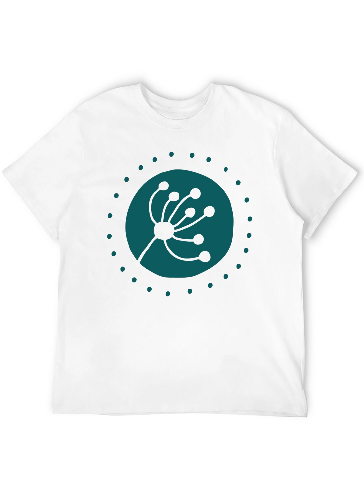 Modern Botanical Graphic Tee - Black Cotton Comfort