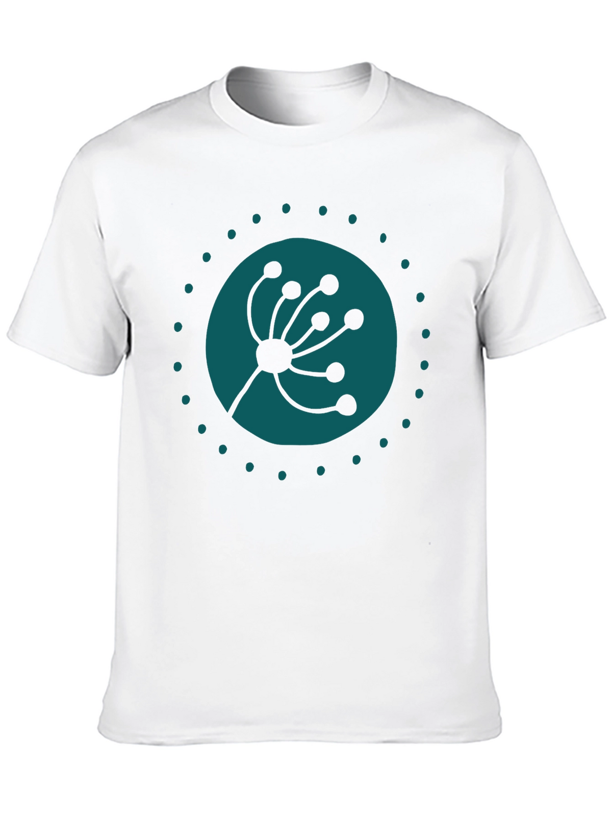 Modern Botanical Graphic Tee - Black Cotton Comfort