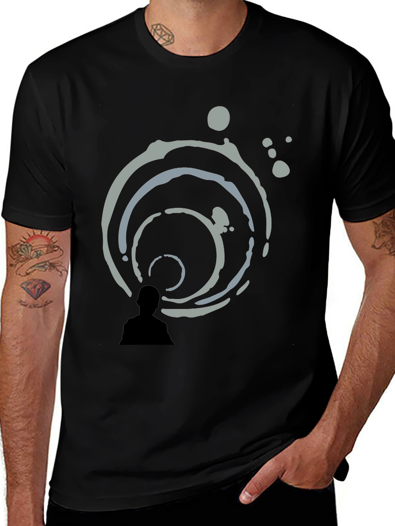 Abstract Art Black T-Shirt