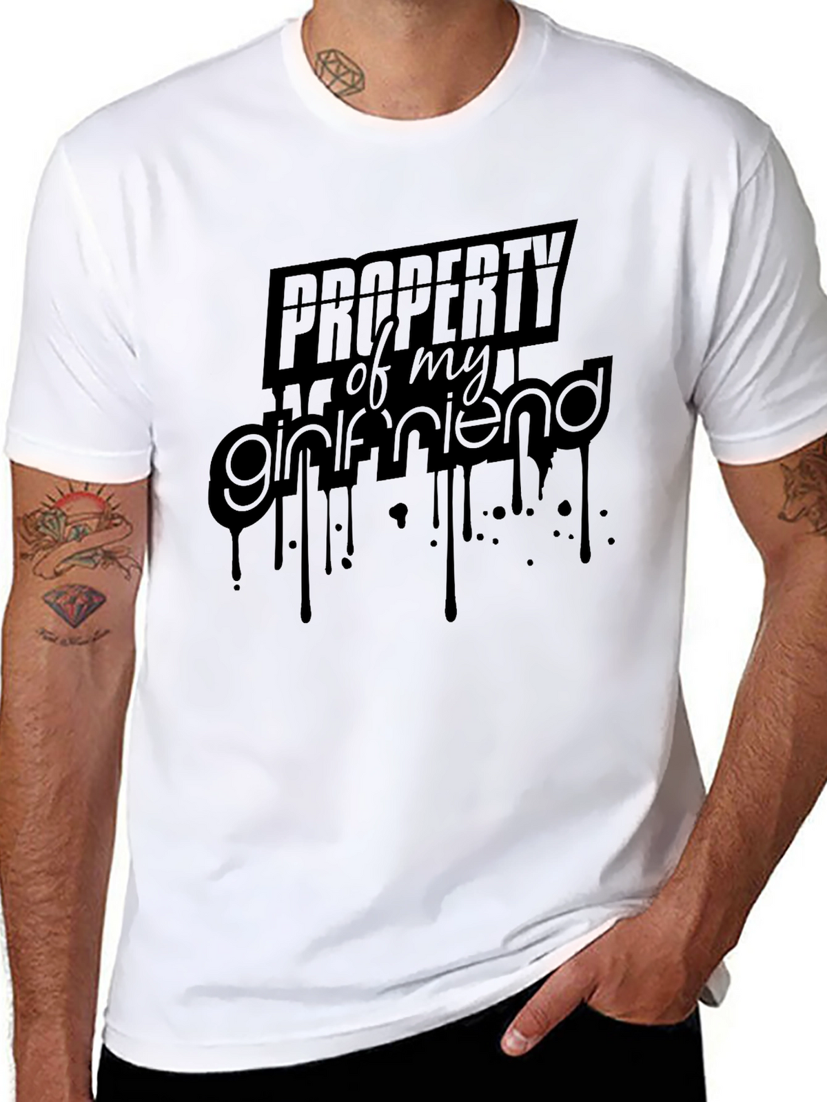 Property of My Girlfriend - Mens Black Graphic Tee