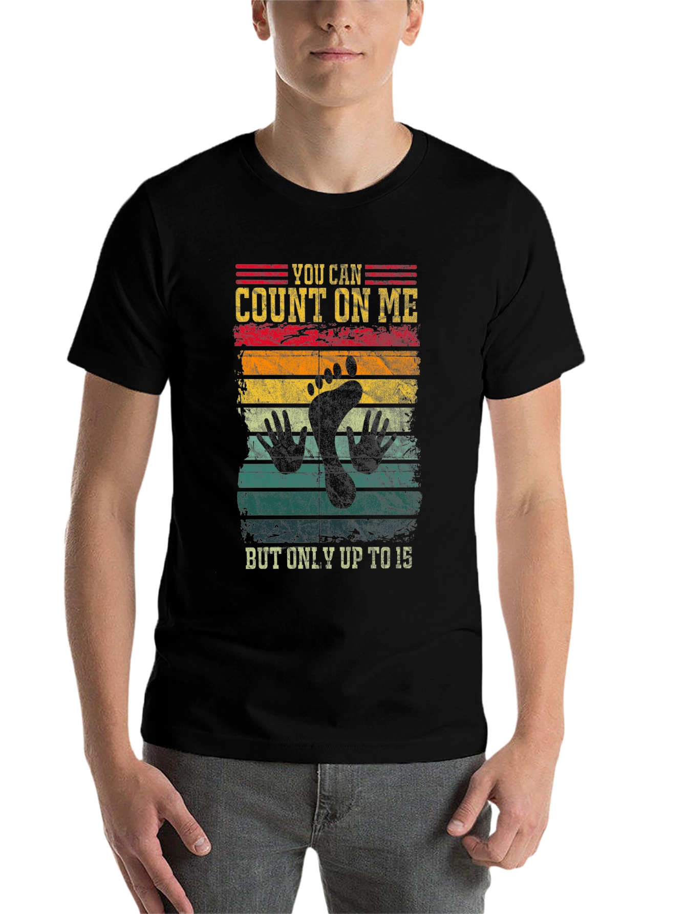Count On Me Footprint Graphic T-Shirt