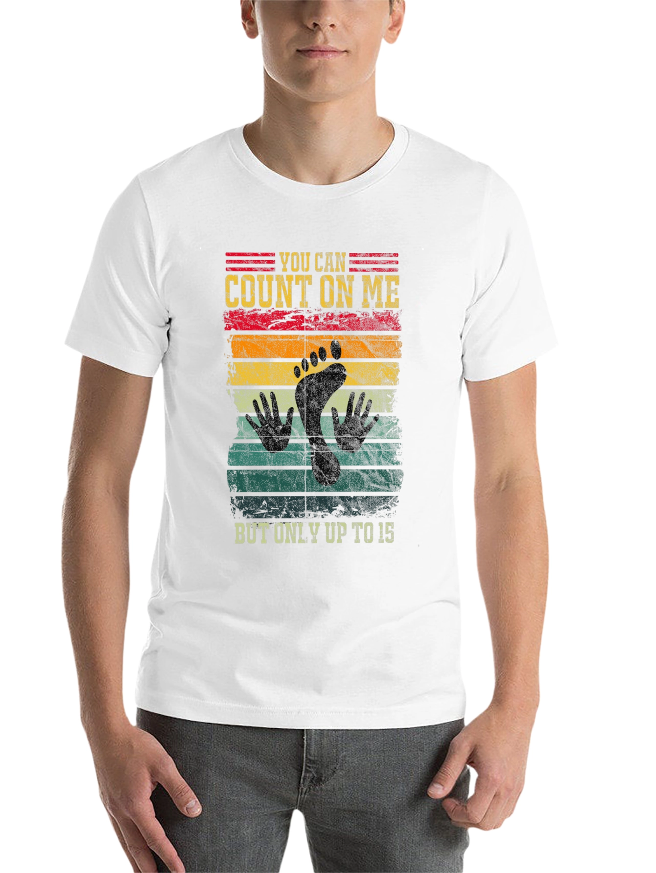 Count On Me Footprint Graphic T-Shirt