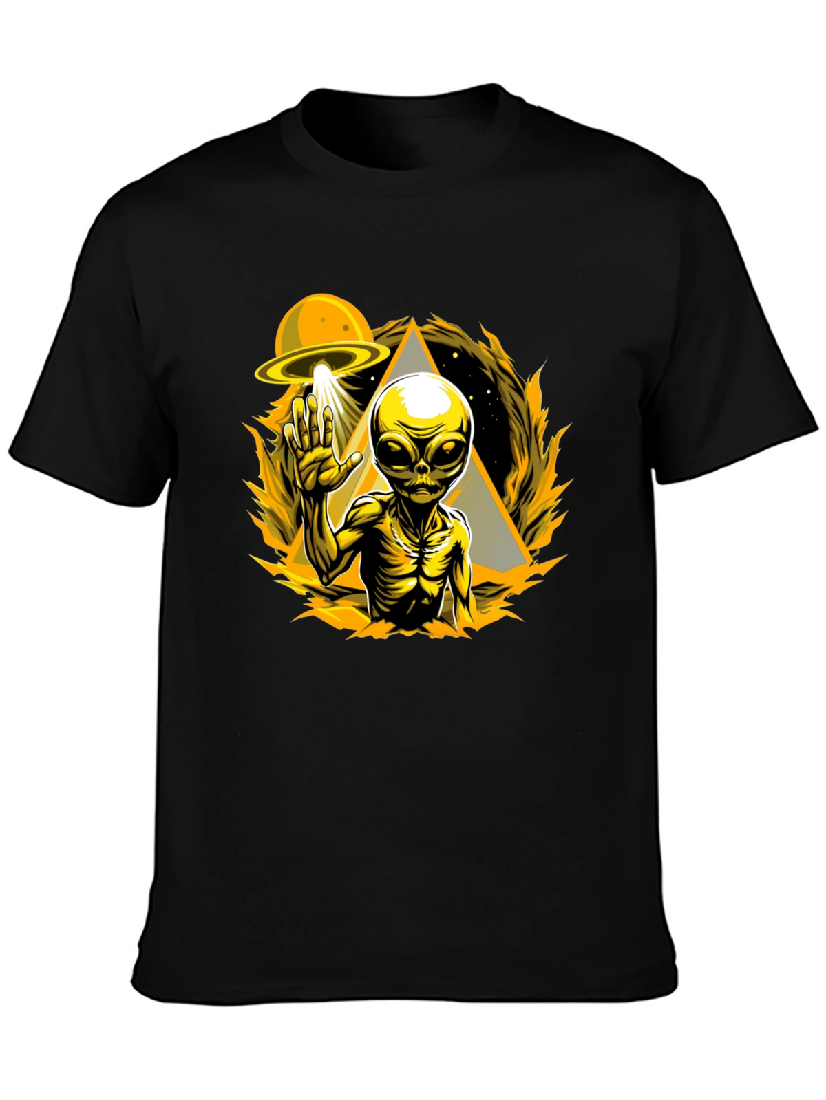 UFO Alien Graphic T-Shirt - Sci-Fi Novelty Tee