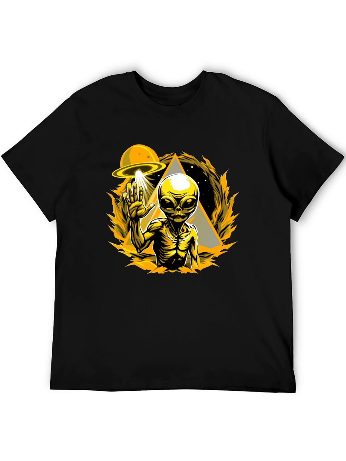 UFO Alien Graphic T-Shirt - Sci-Fi Novelty Tee