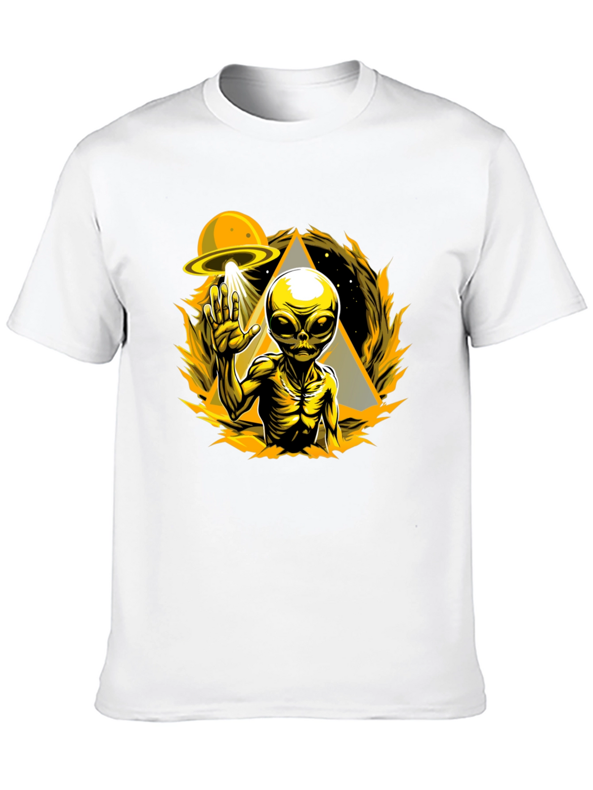 UFO Alien Graphic T-Shirt - Sci-Fi Novelty Tee