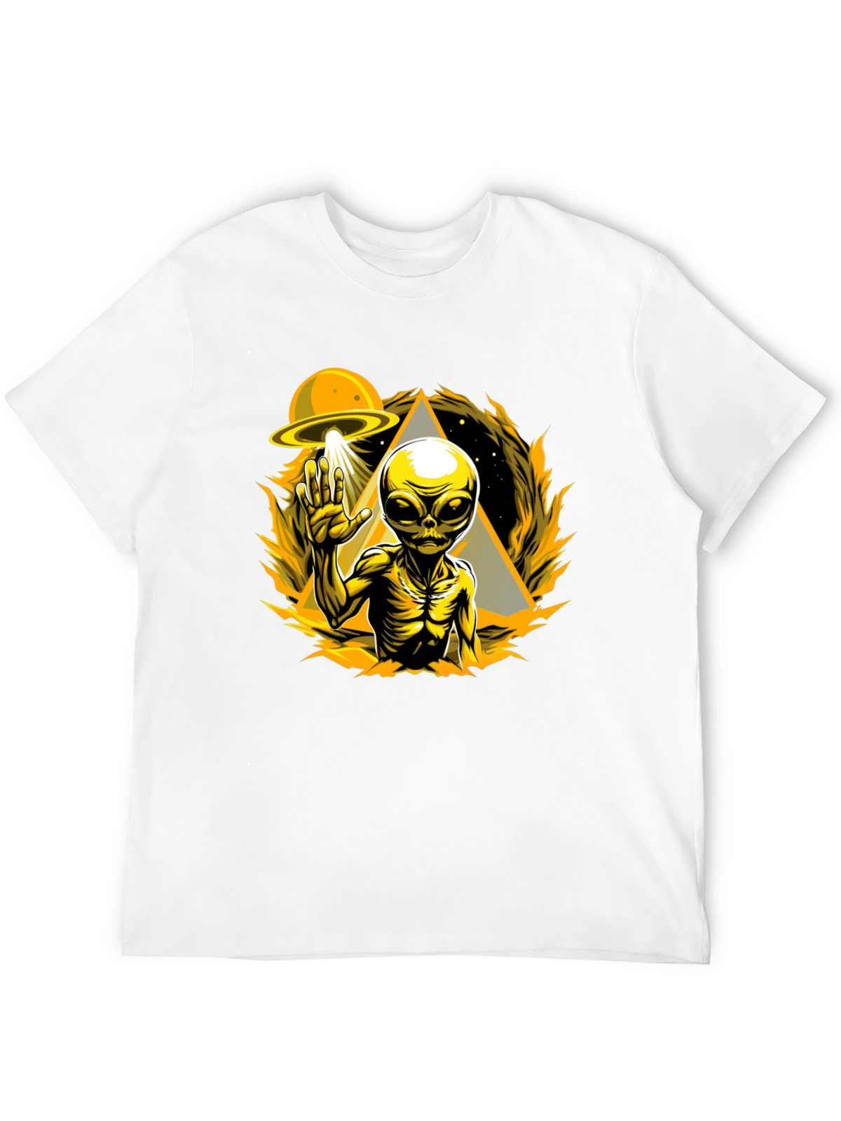 UFO Alien Graphic T-Shirt - Sci-Fi Novelty Tee