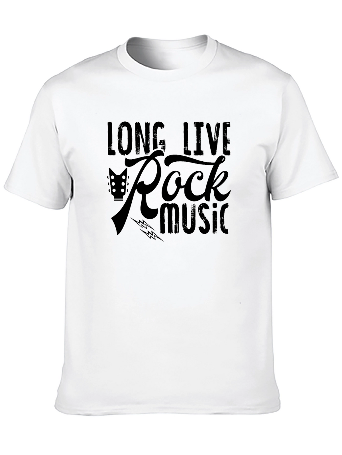 Long Live Rock Music Graphic Tee - Black