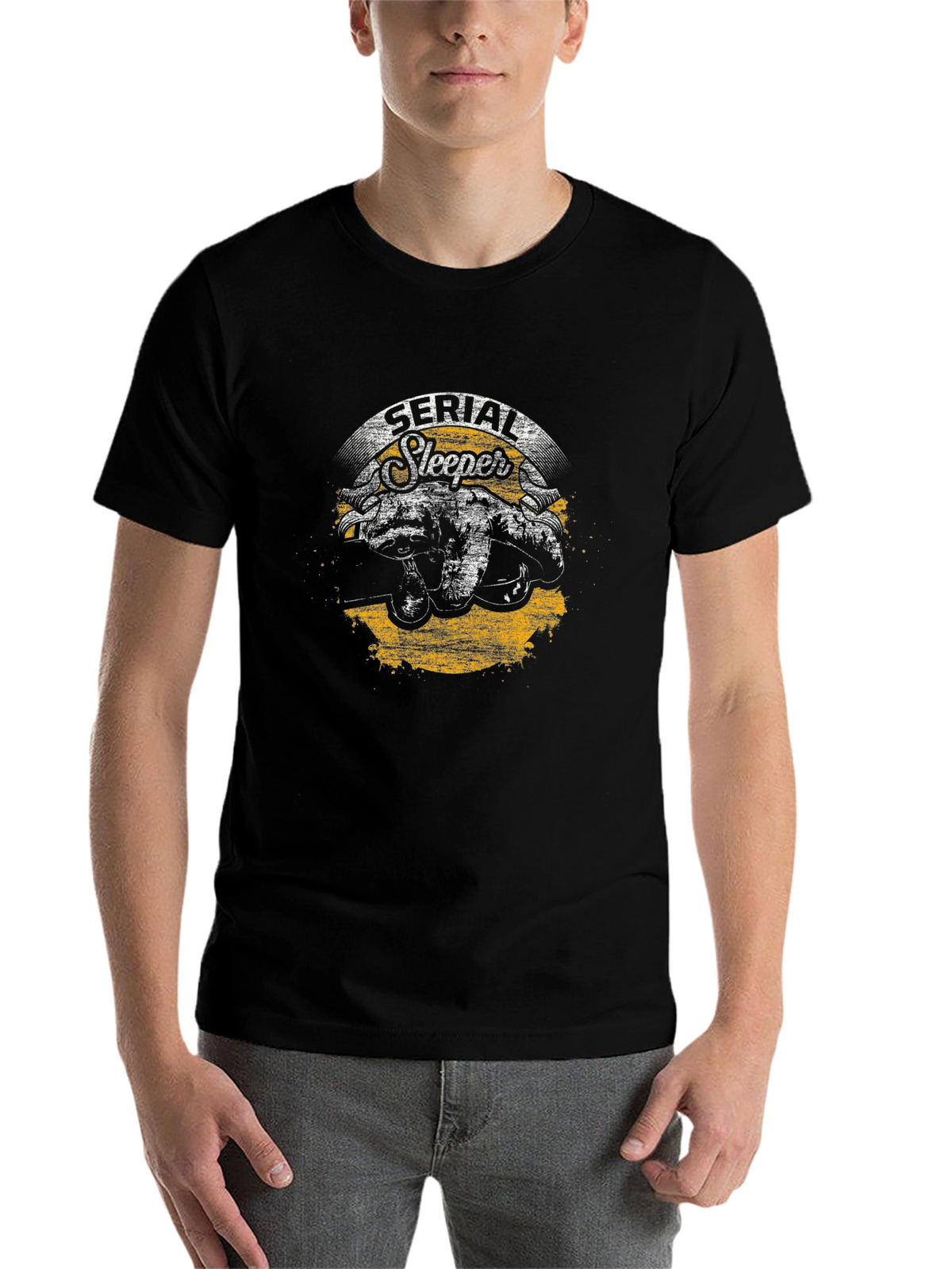 Serial Sleeper Graphic T-Shirt - Black Cotton Tee