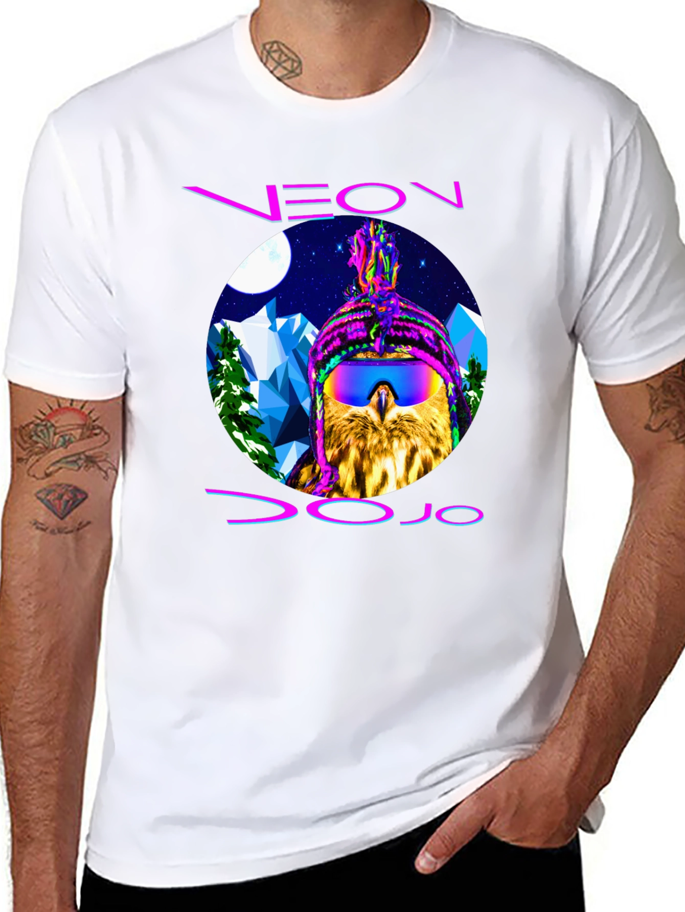 Neon Dojo Owl T-Shirt - Graphic Print Tee