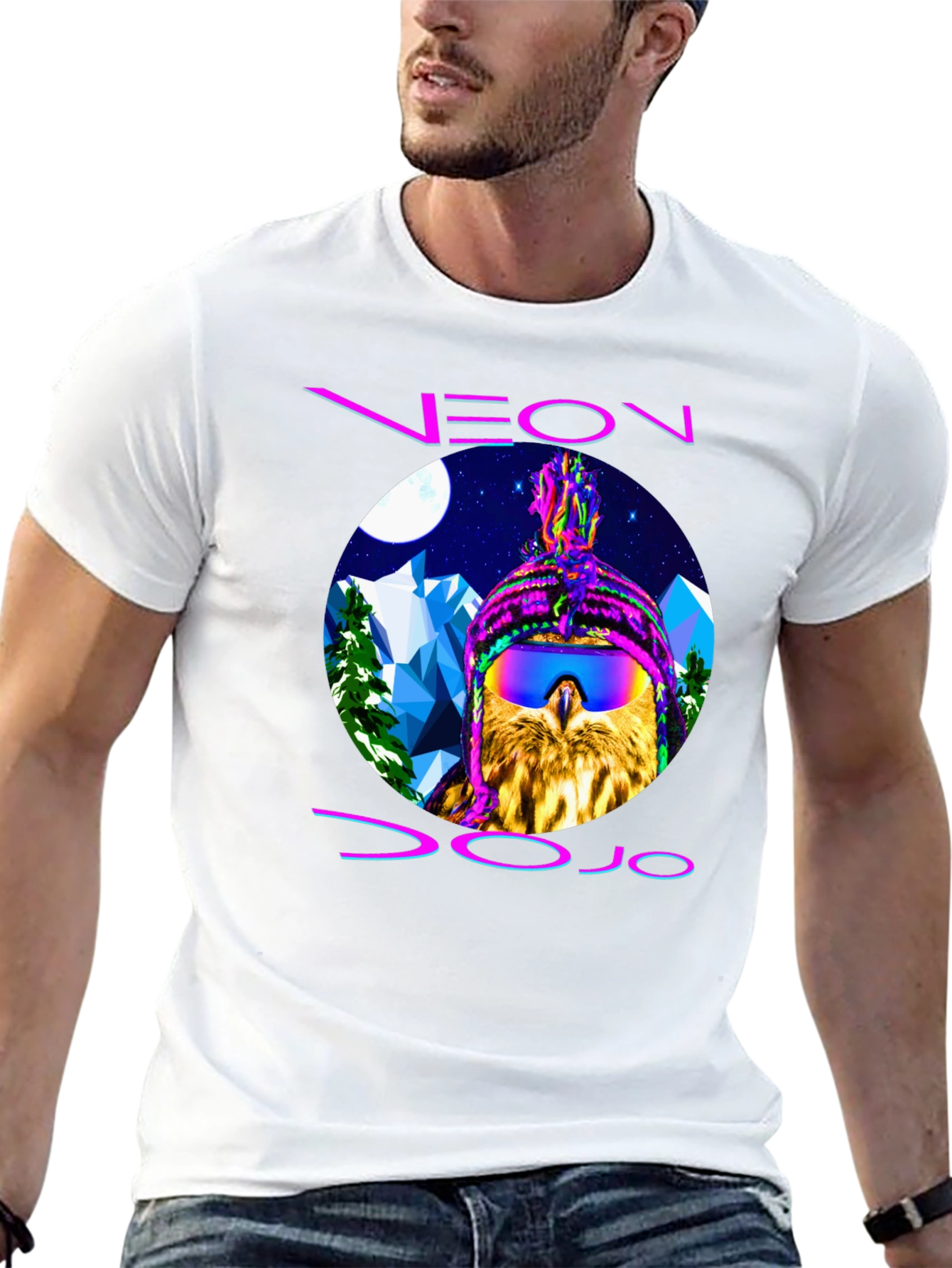 Neon Dojo Owl T-Shirt - Graphic Print Tee