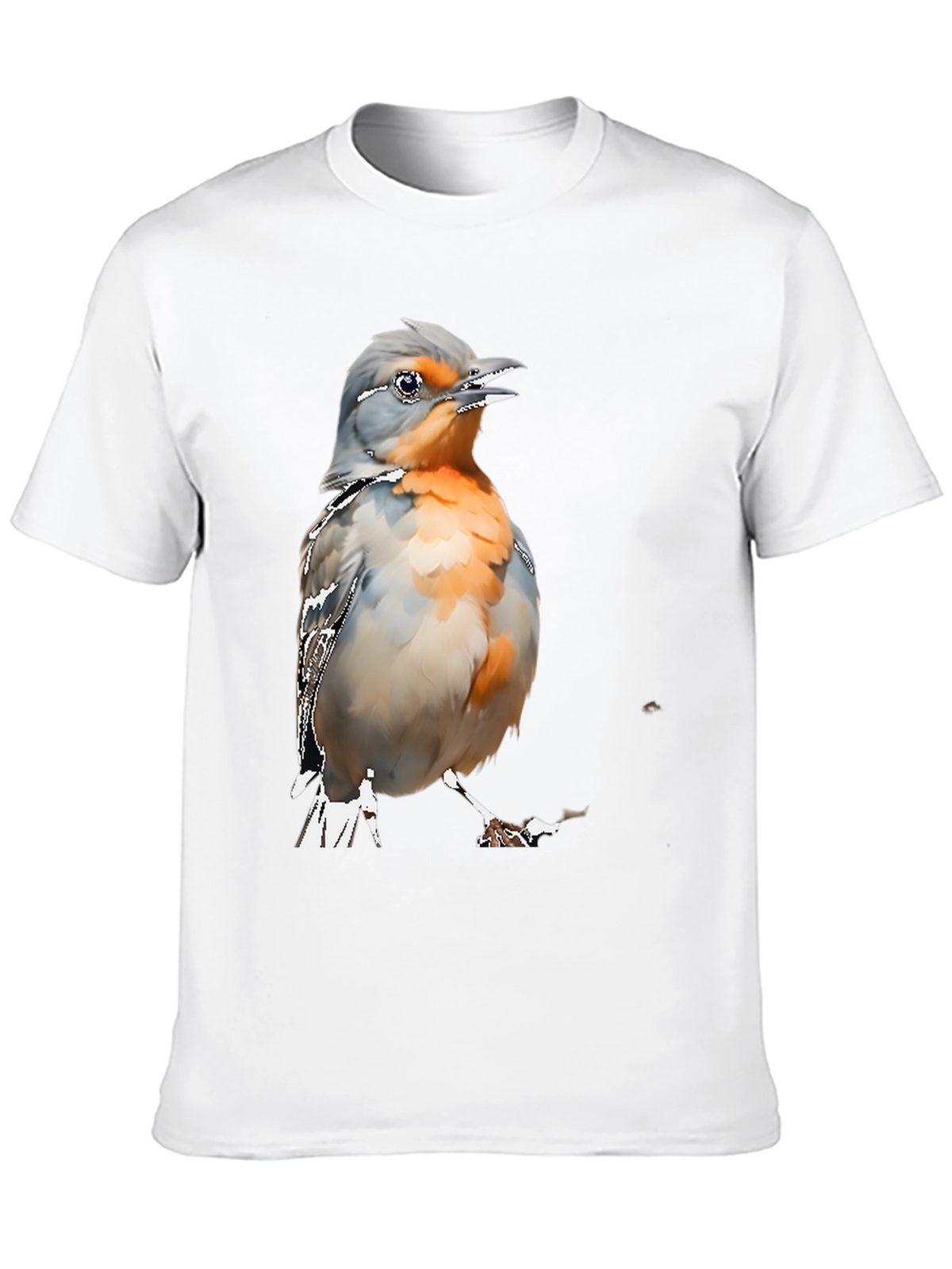 Bird Graphic Tee - Mens Black Cotton T-Shirt