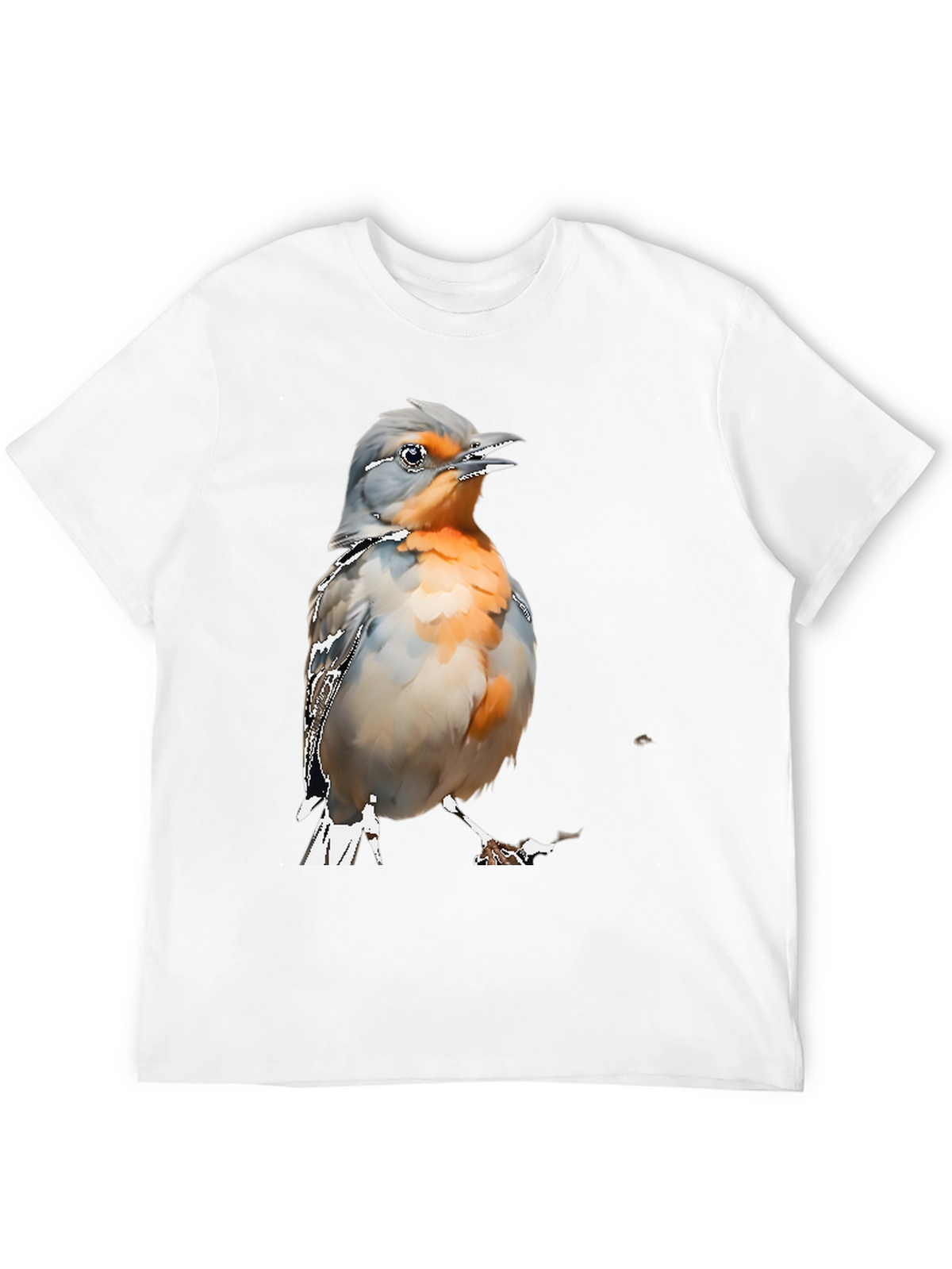 Bird Graphic Tee - Mens Black Cotton T-Shirt