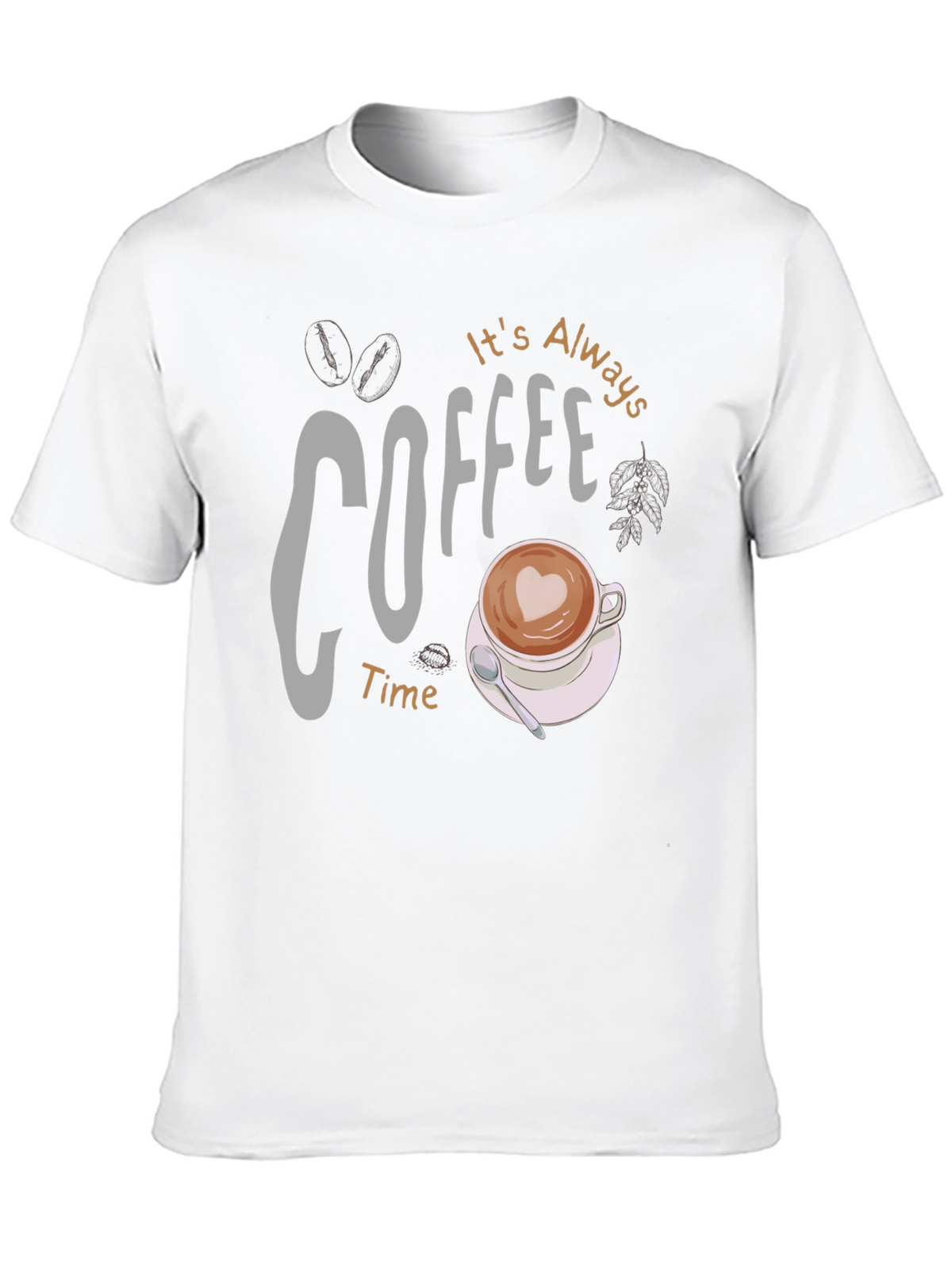 Coffee Time Graphic Tee - Black Casual Shirt