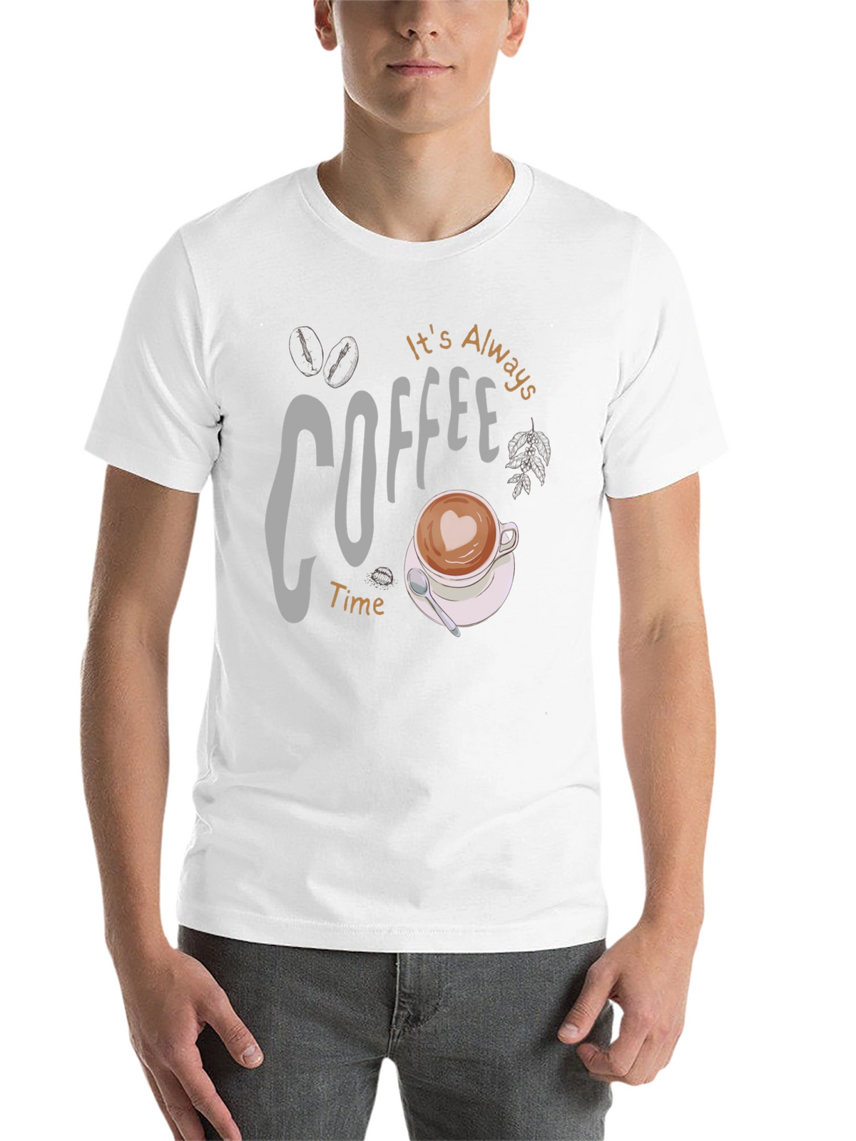 Coffee Time Graphic Tee - Black Casual Shirt