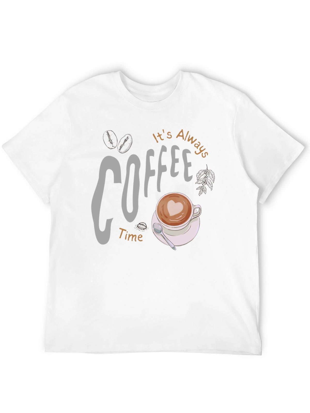 Coffee Time Graphic Tee - Black Casual Shirt