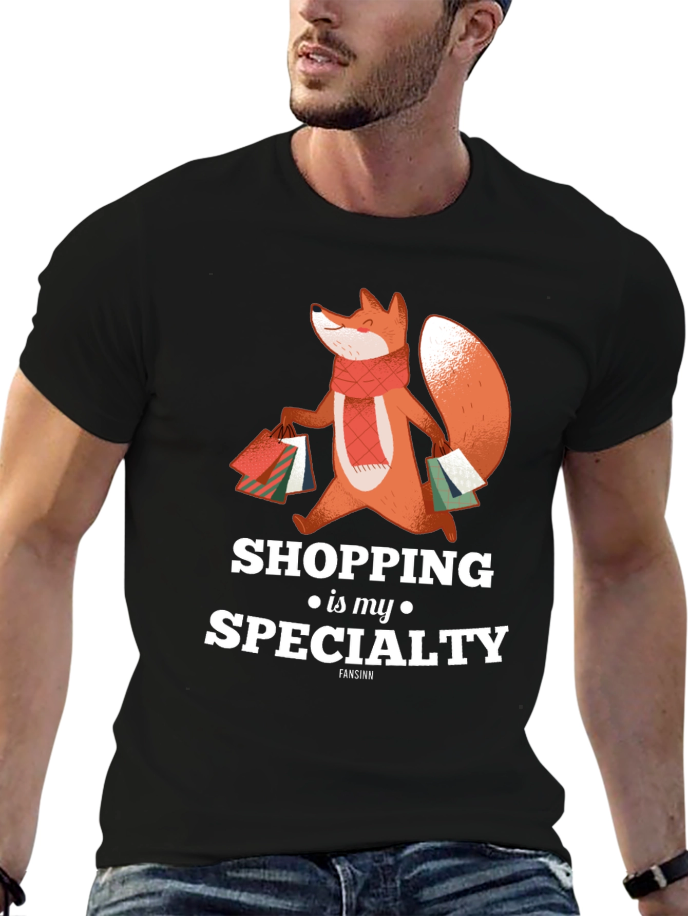 Shopping Fox T-Shirt - Specialty Design