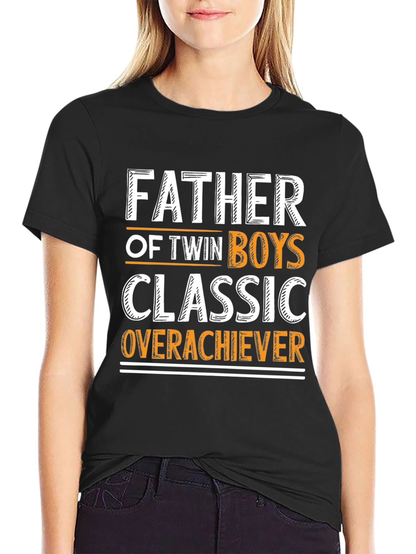 Father of Twin Boys Classic Overachiever T-Shirt