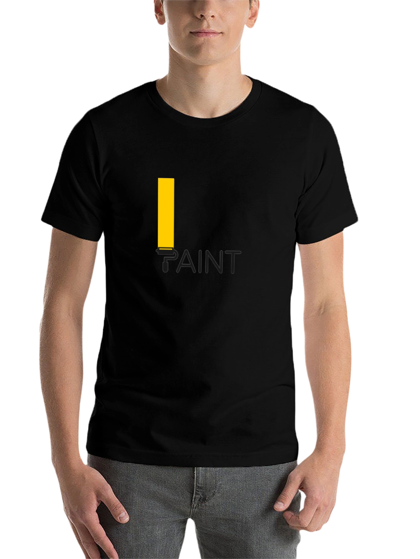 Paint Graphic T-Shirt - Casual Black Tee