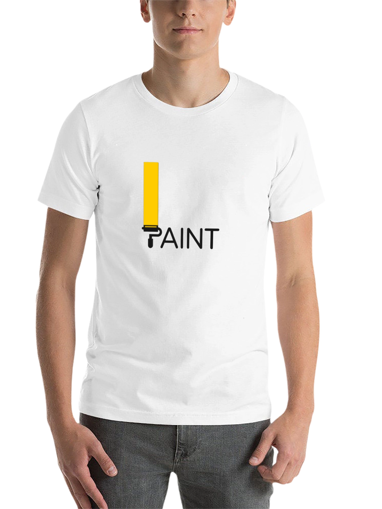Paint Graphic T-Shirt - Casual Black Tee