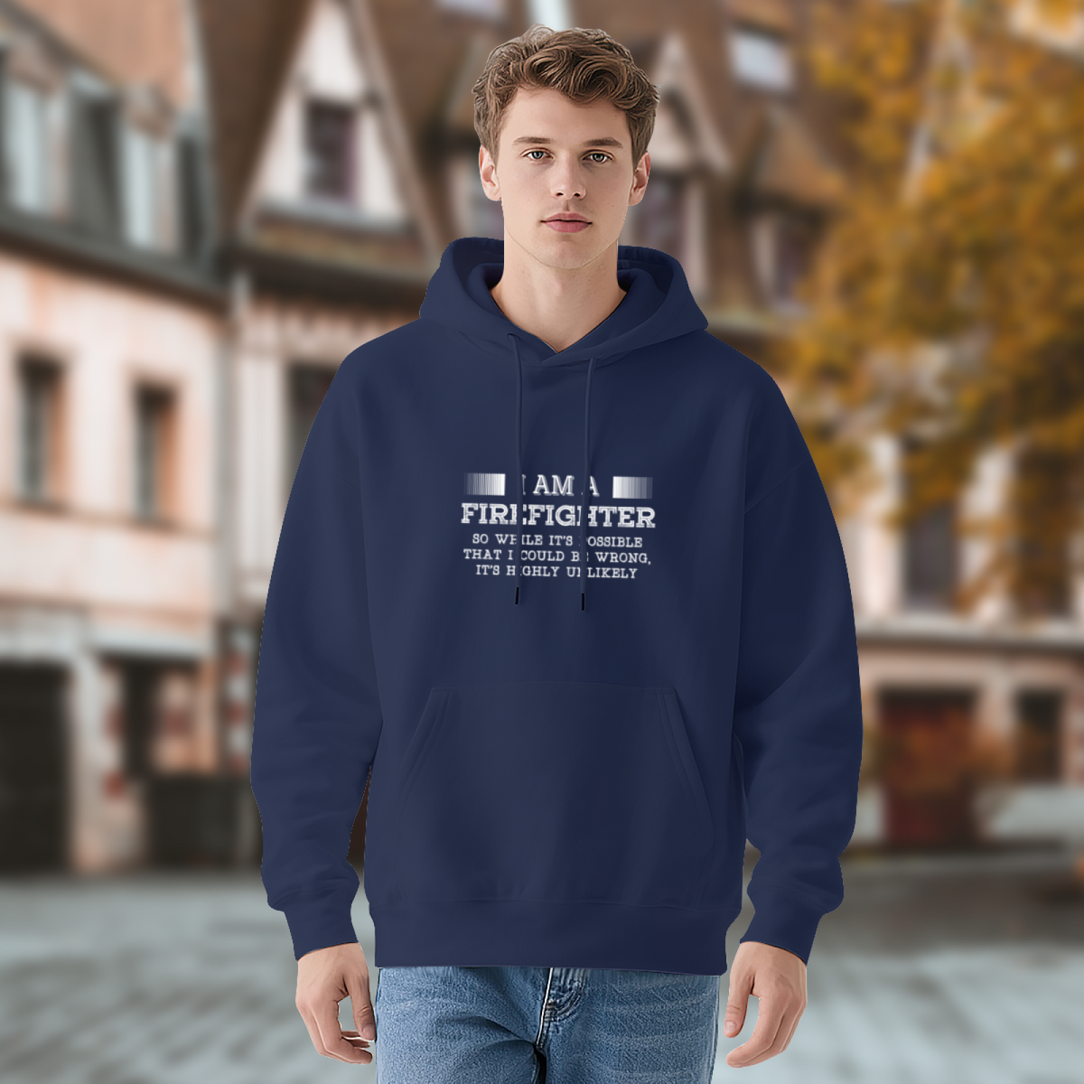 I Am A Firefighter Slogan Warm Hoodie, Fireman Pride Daily Comfort Top