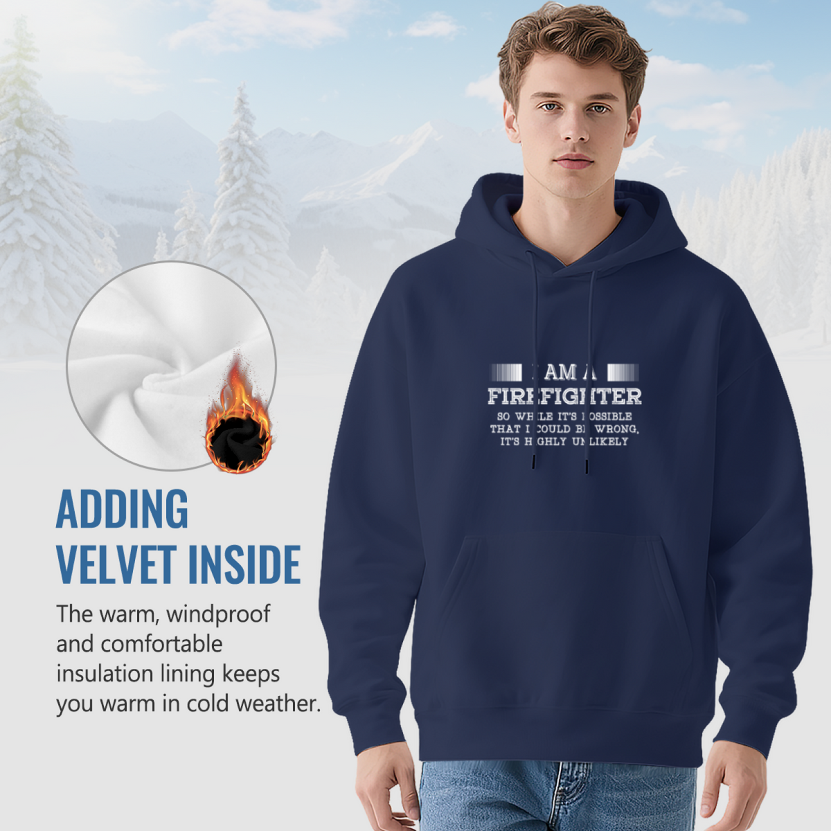 I Am A Firefighter Slogan Warm Hoodie, Fireman Pride Daily Comfort Top