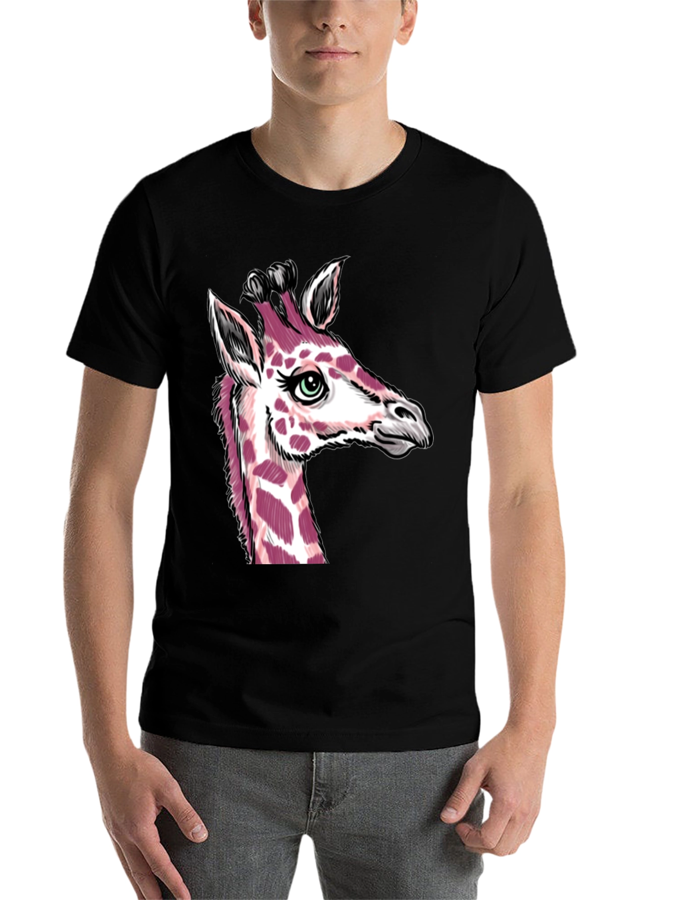 Giraffe Graphic T-Shirt - Unique Animal Design