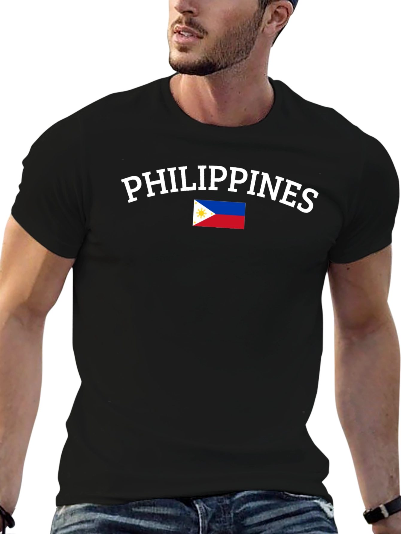 Philippines Flag T-Shirt - Black
