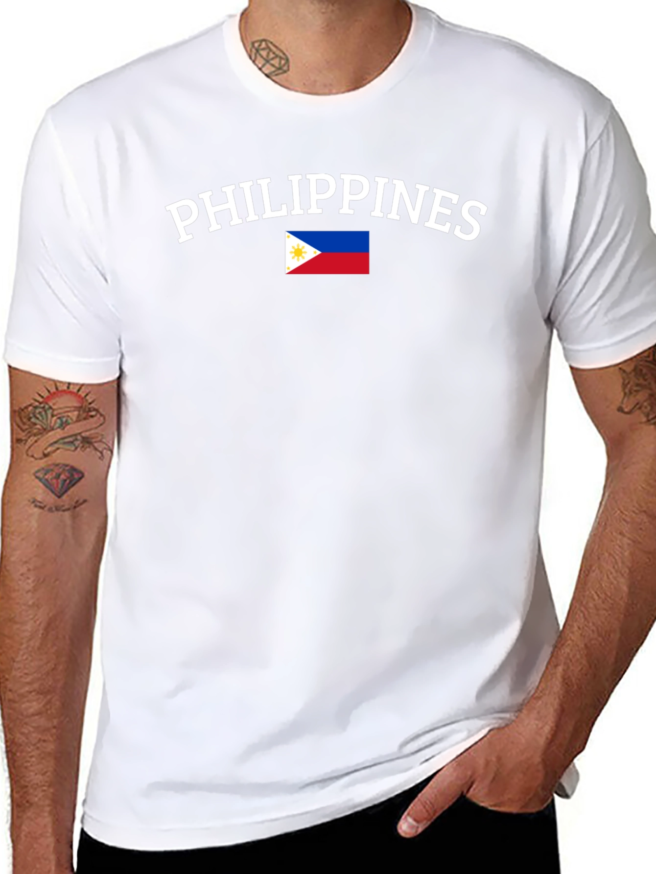 Philippines Flag T-Shirt - Black