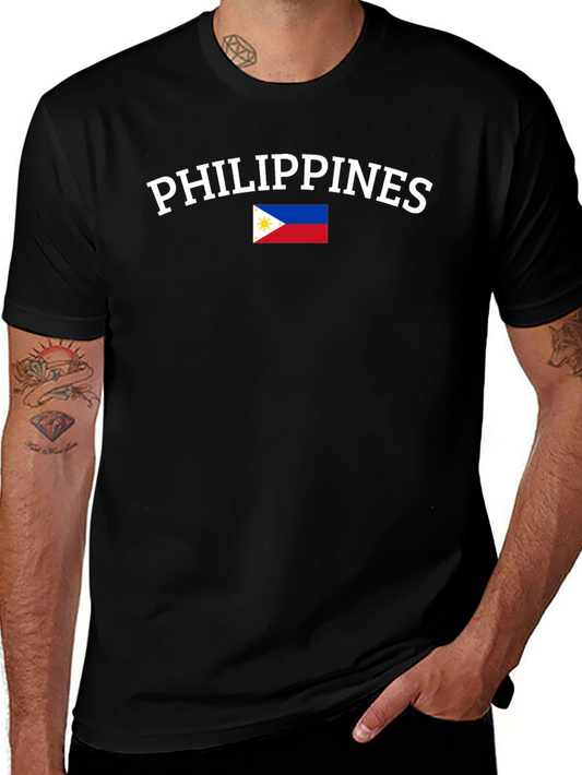 Philippines Flag T-Shirt - Black