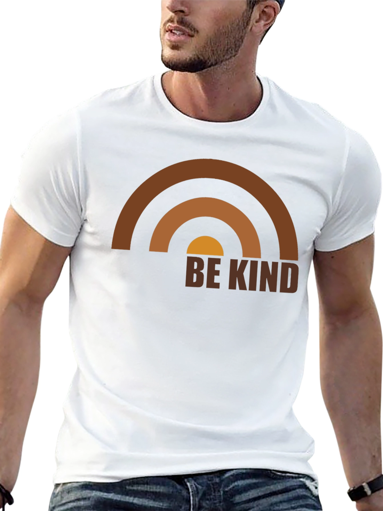 Be Kind Rainbow Graphic T-Shirt