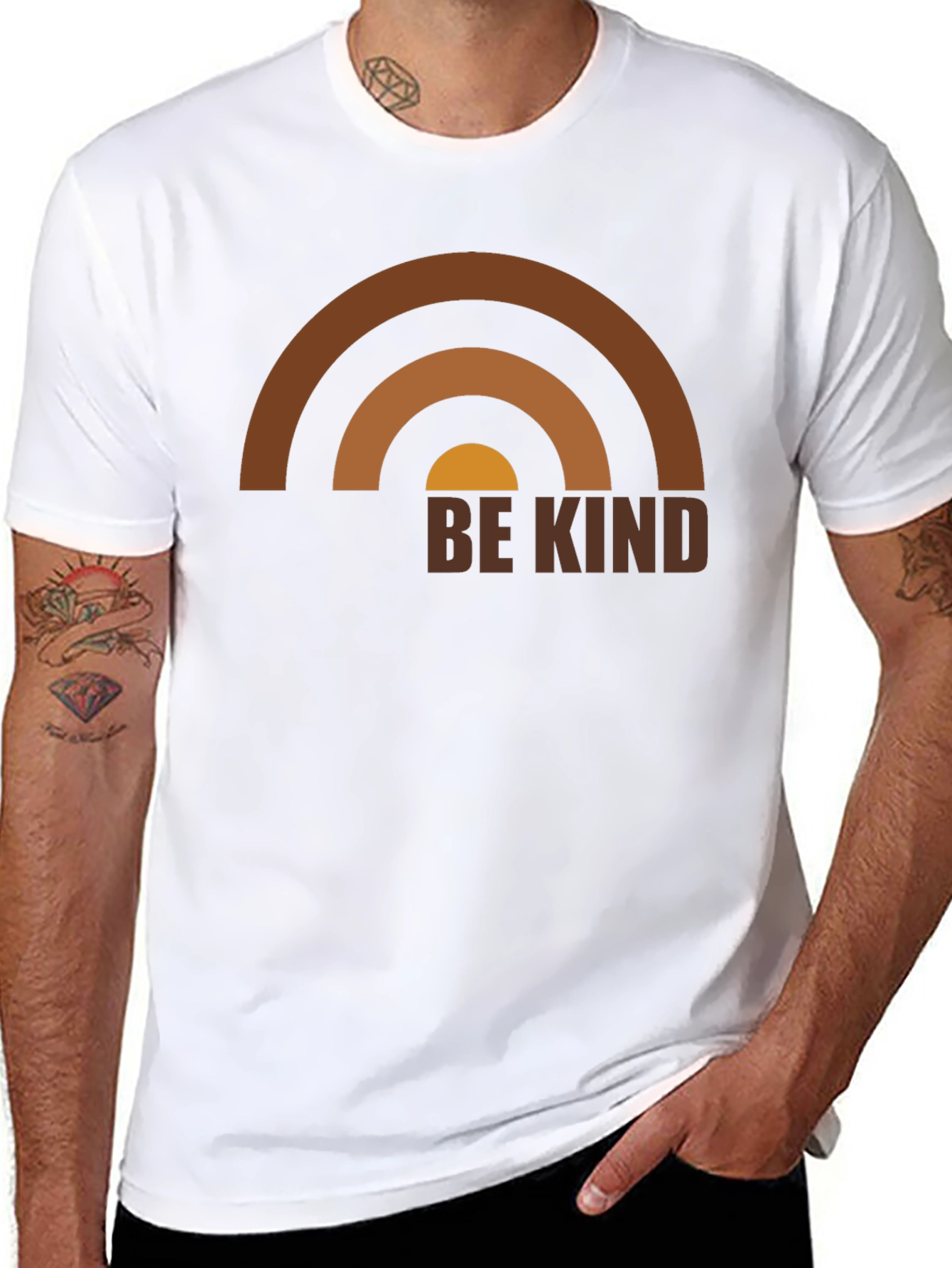 Be Kind Rainbow Graphic T-Shirt