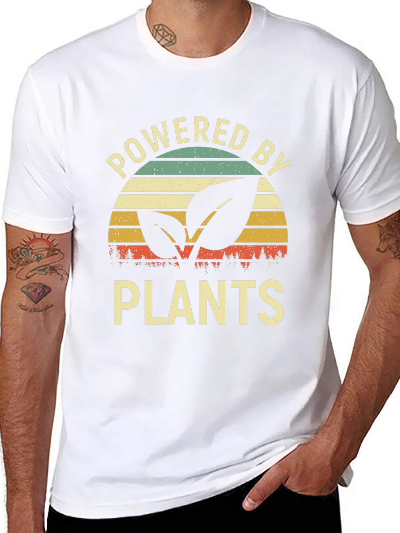 Powered by Plants Graphic Tee - Vegan Lifestyle Shirt