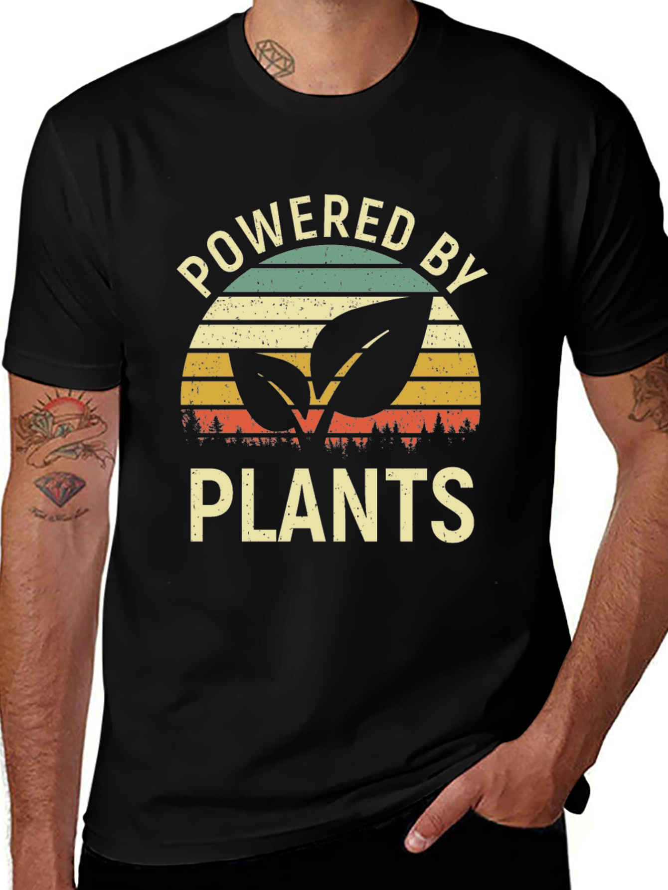 Powered by Plants Graphic Tee - Vegan Lifestyle Shirt