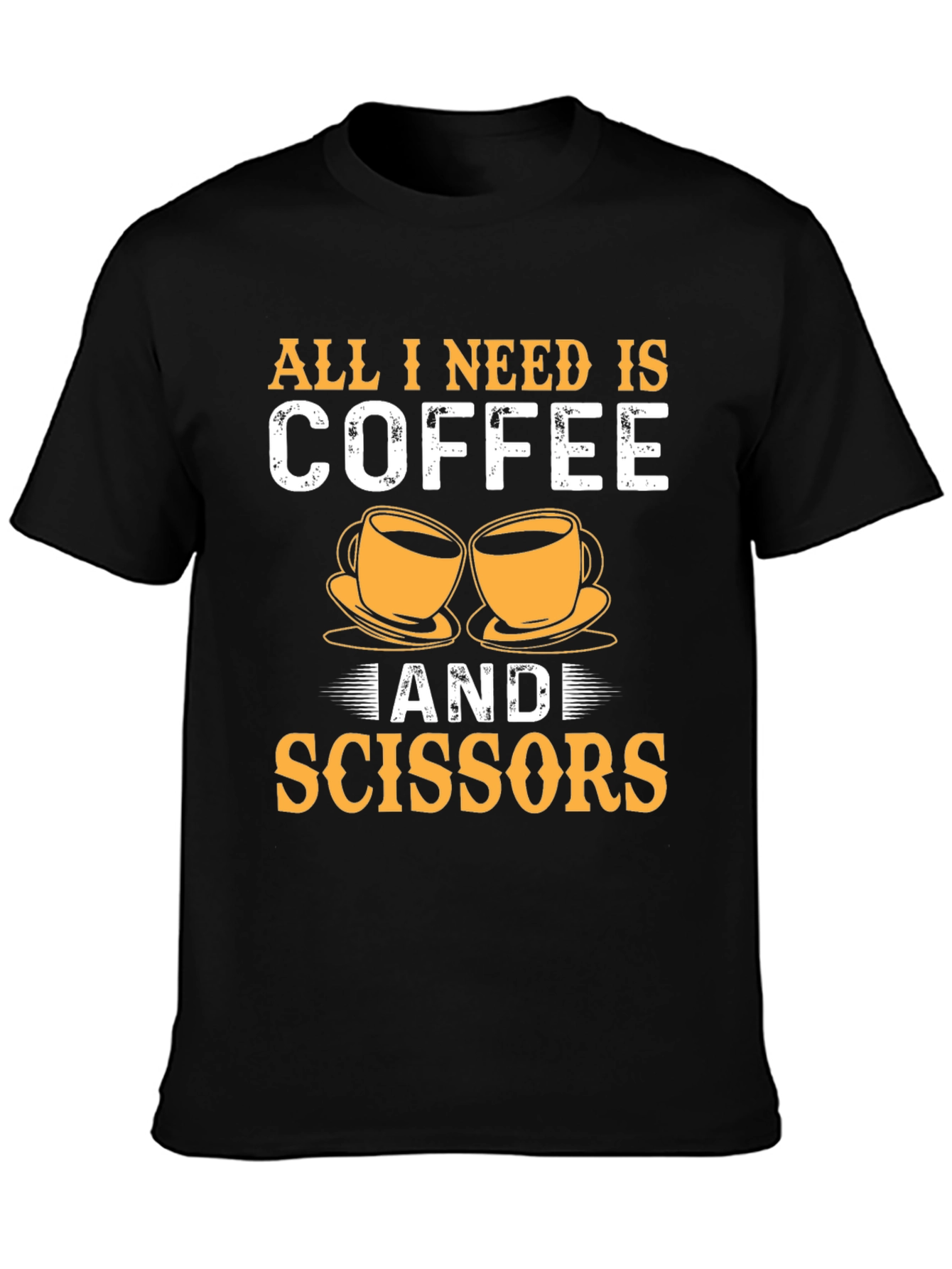 Coffee & Scissors T-Shirt - Cut & Brew