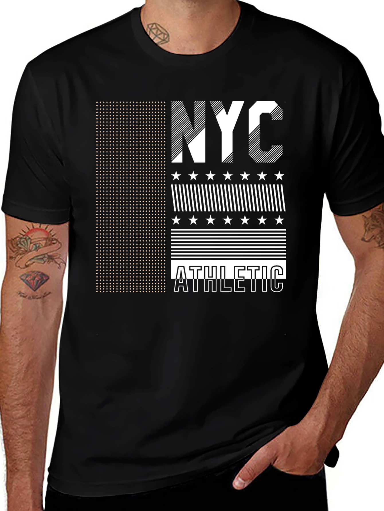 NYC Athletic Graphic Tee - Black