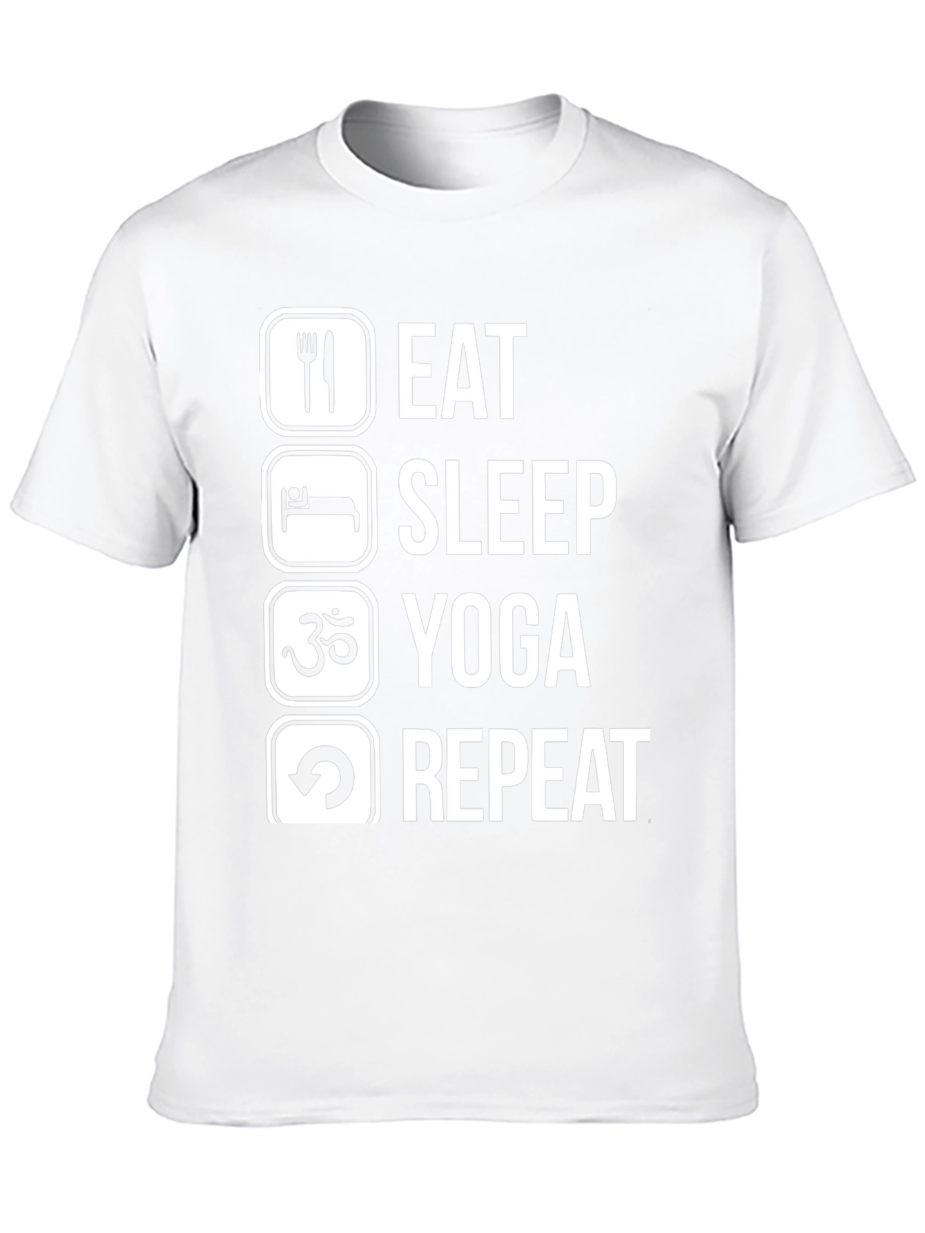 Eat Sleep Yoga Repeat Black T-Shirt