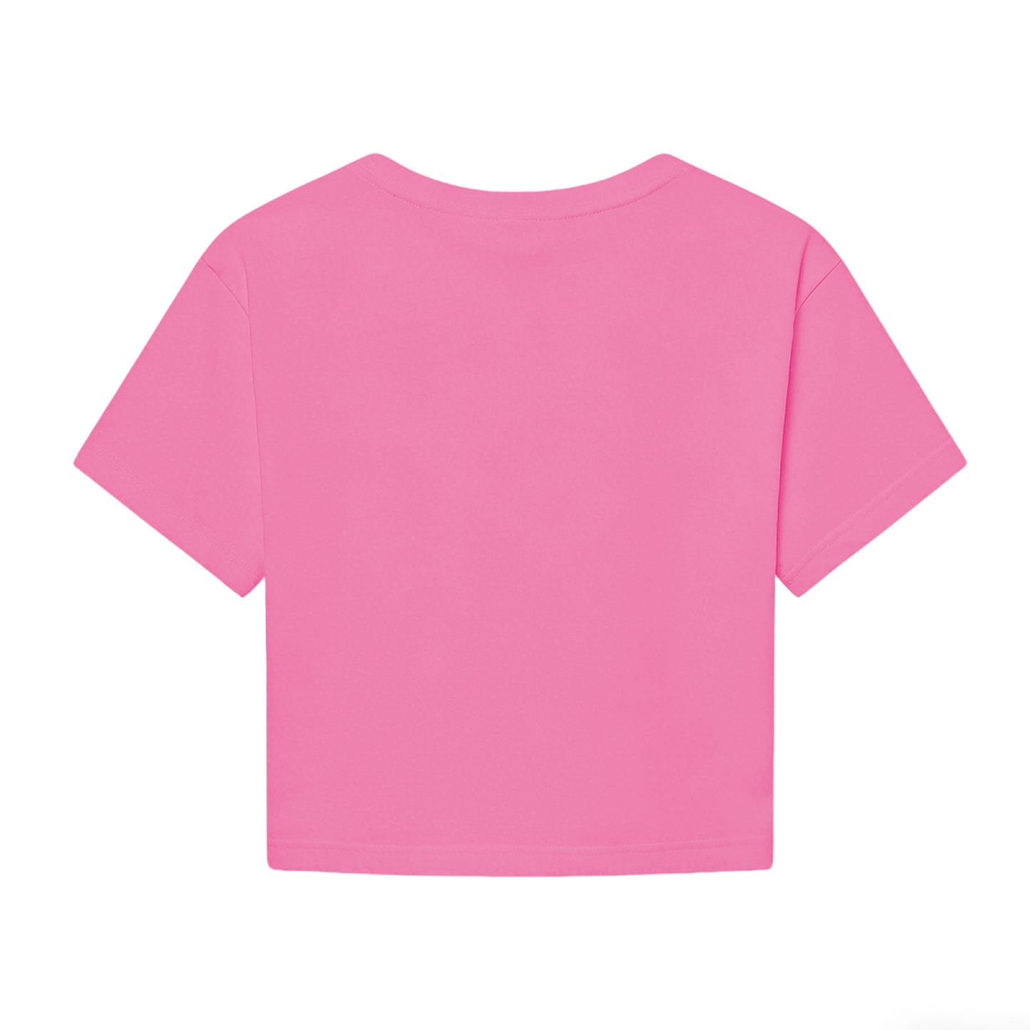 Soft White Daisy Floral Hot Pink Crop Top ¨C Cottagecore Spring Girly Short T-Shirt