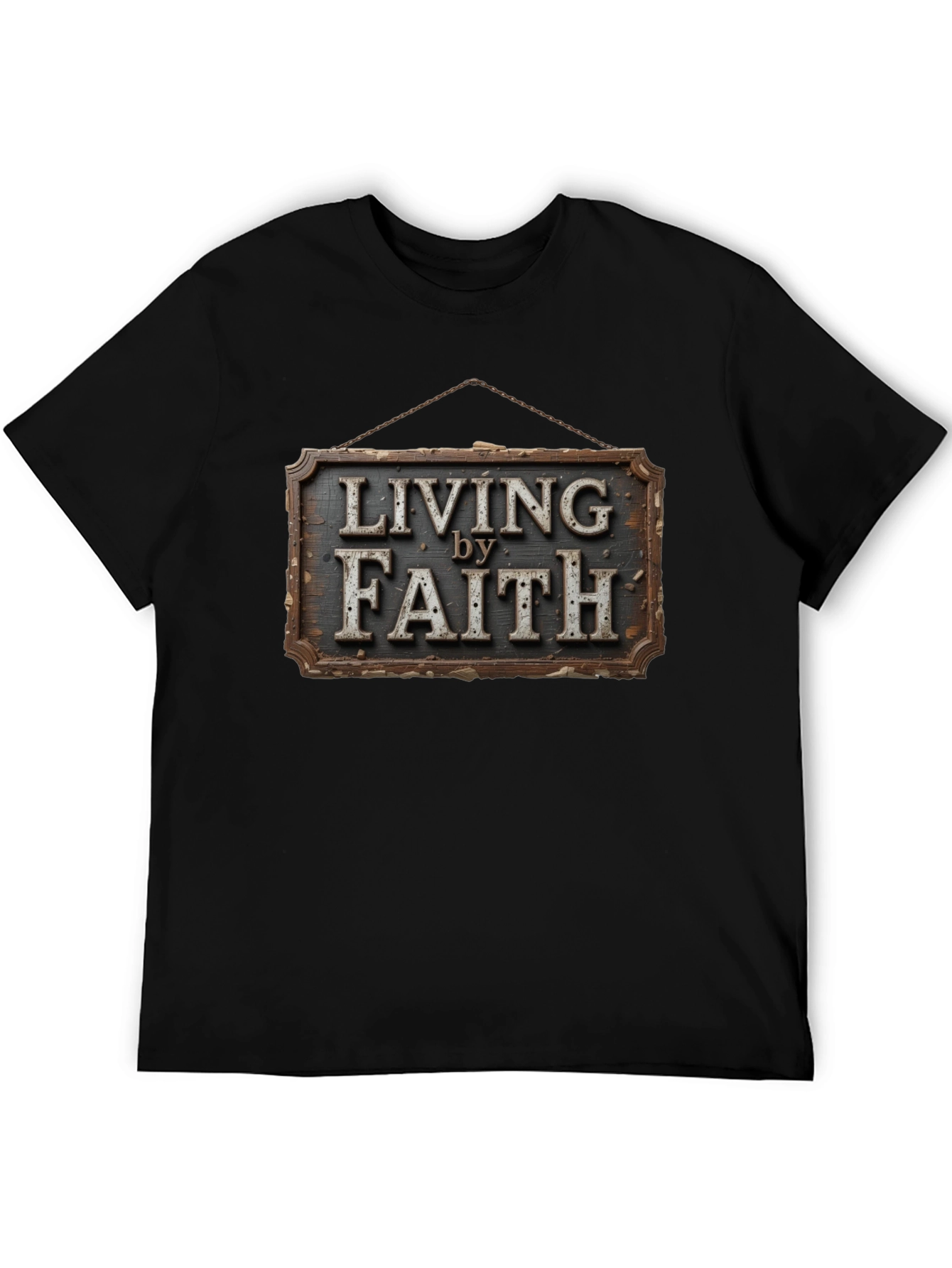 Living by Faith Graphic Print Tee - Christian Apparel