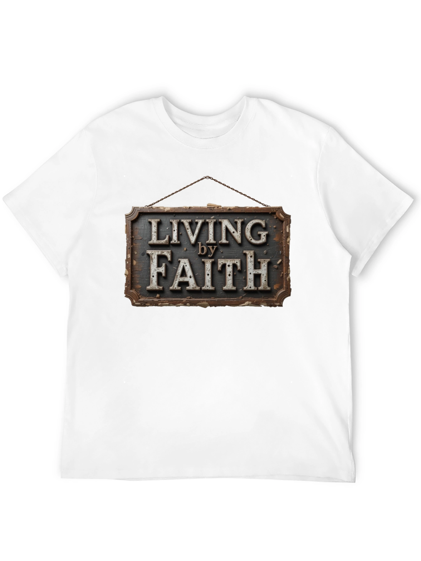 Living by Faith Graphic Print Tee - Christian Apparel