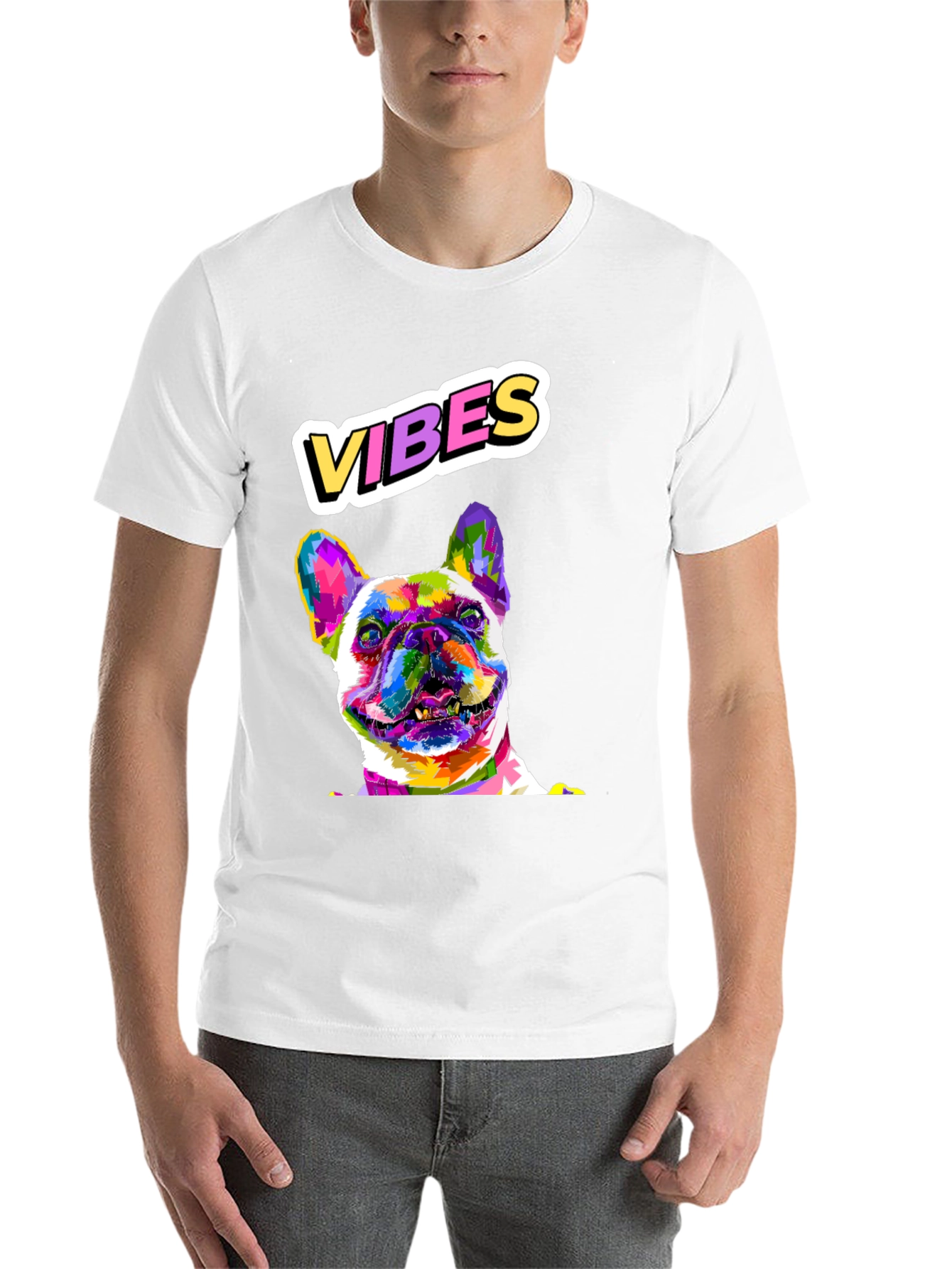 Vibes French Bulldog Graphic T-Shirt