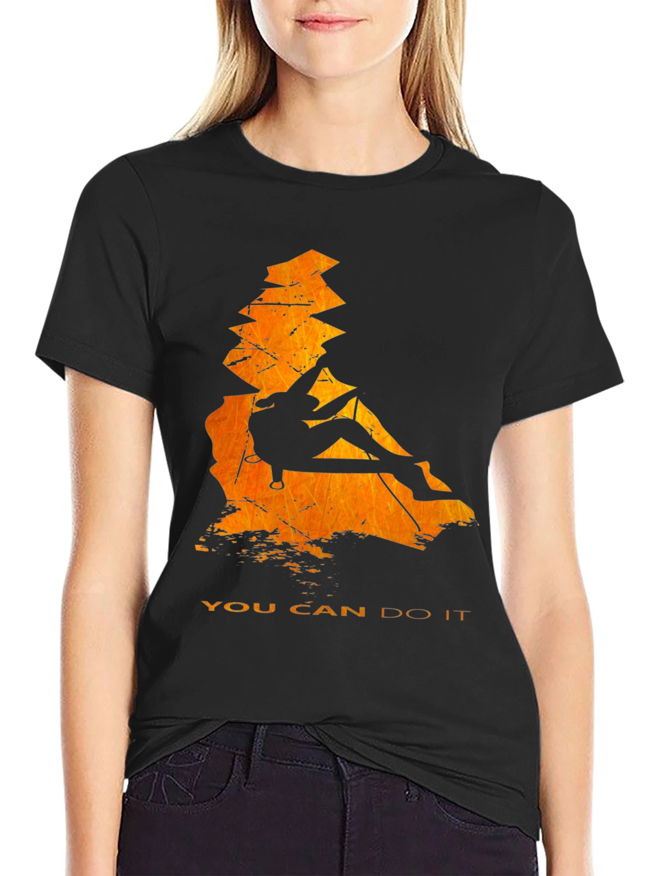 Climbing Silhouette Graphic Tee - You Can Do It