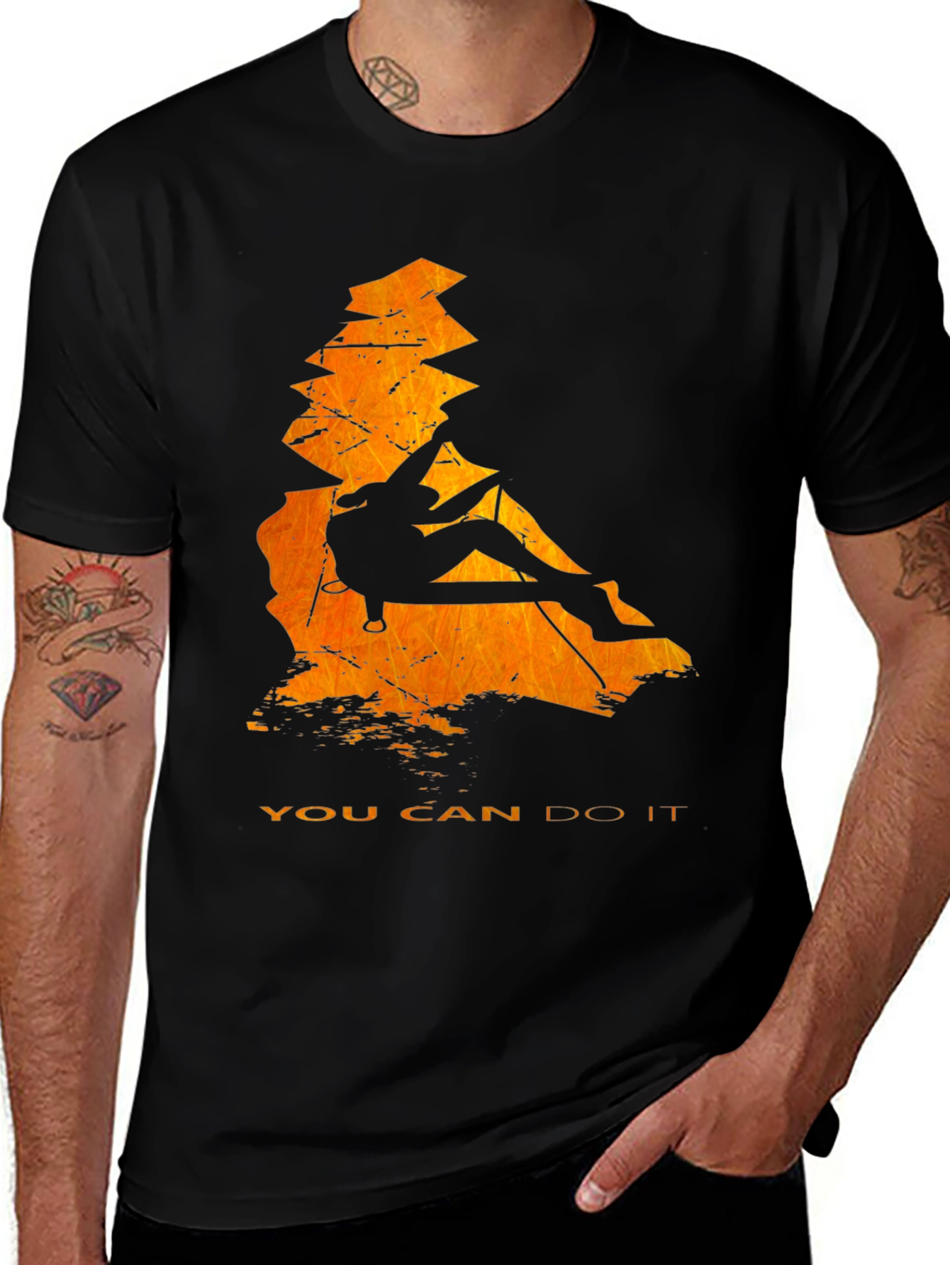 Climbing Silhouette Graphic Tee - You Can Do It