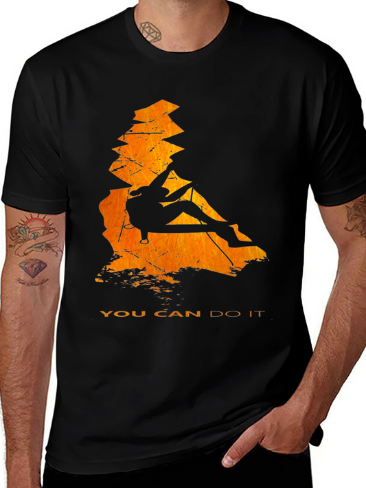 Climbing Silhouette Graphic Tee - You Can Do It
