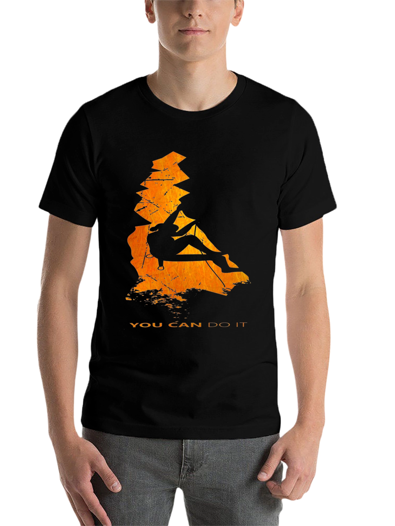 Climbing Silhouette Graphic Tee - You Can Do It