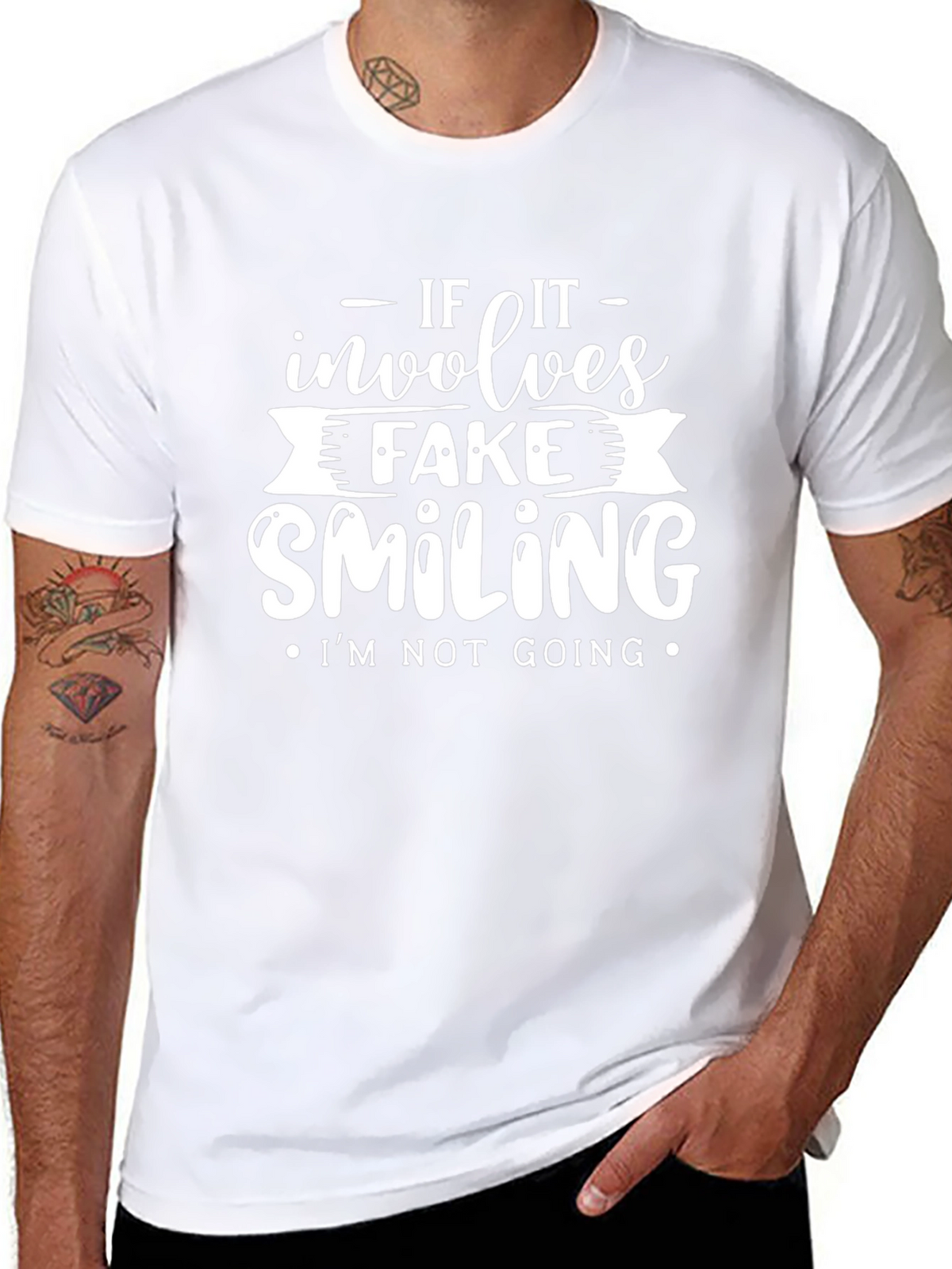 If It Involves Fake Smiling Funny Graphic T-Shirt