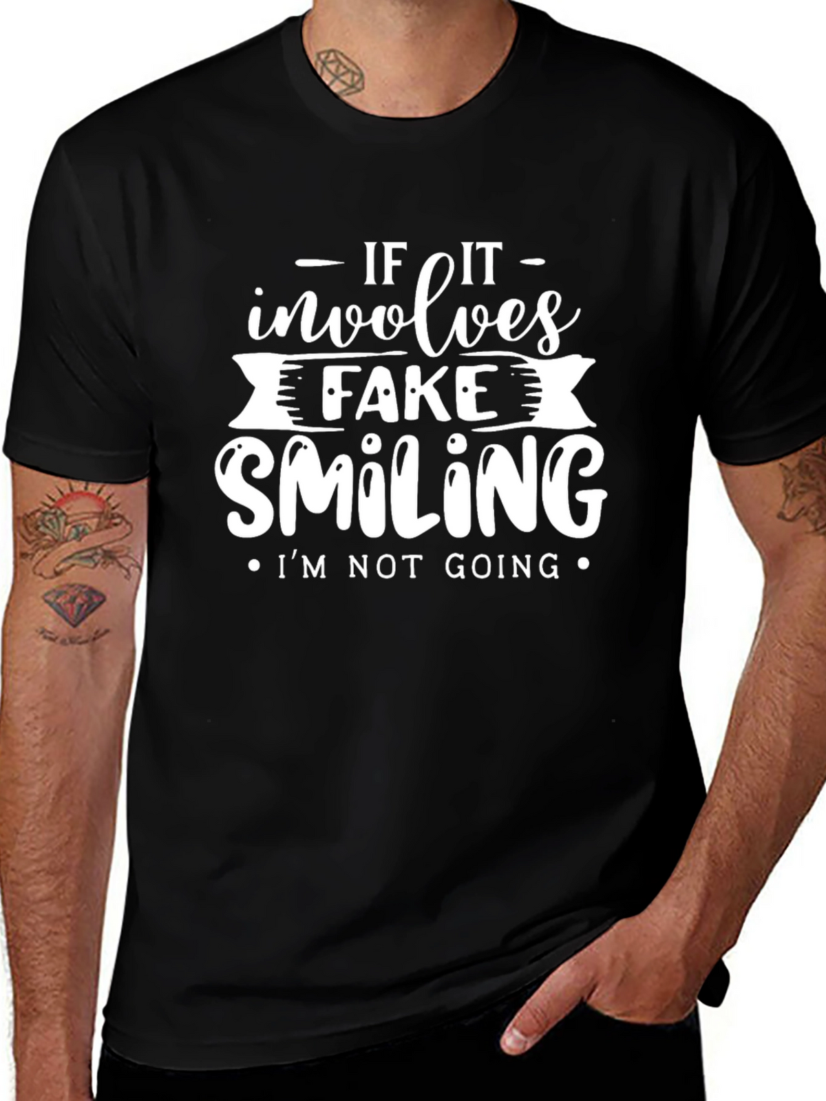 If It Involves Fake Smiling Funny Graphic T-Shirt