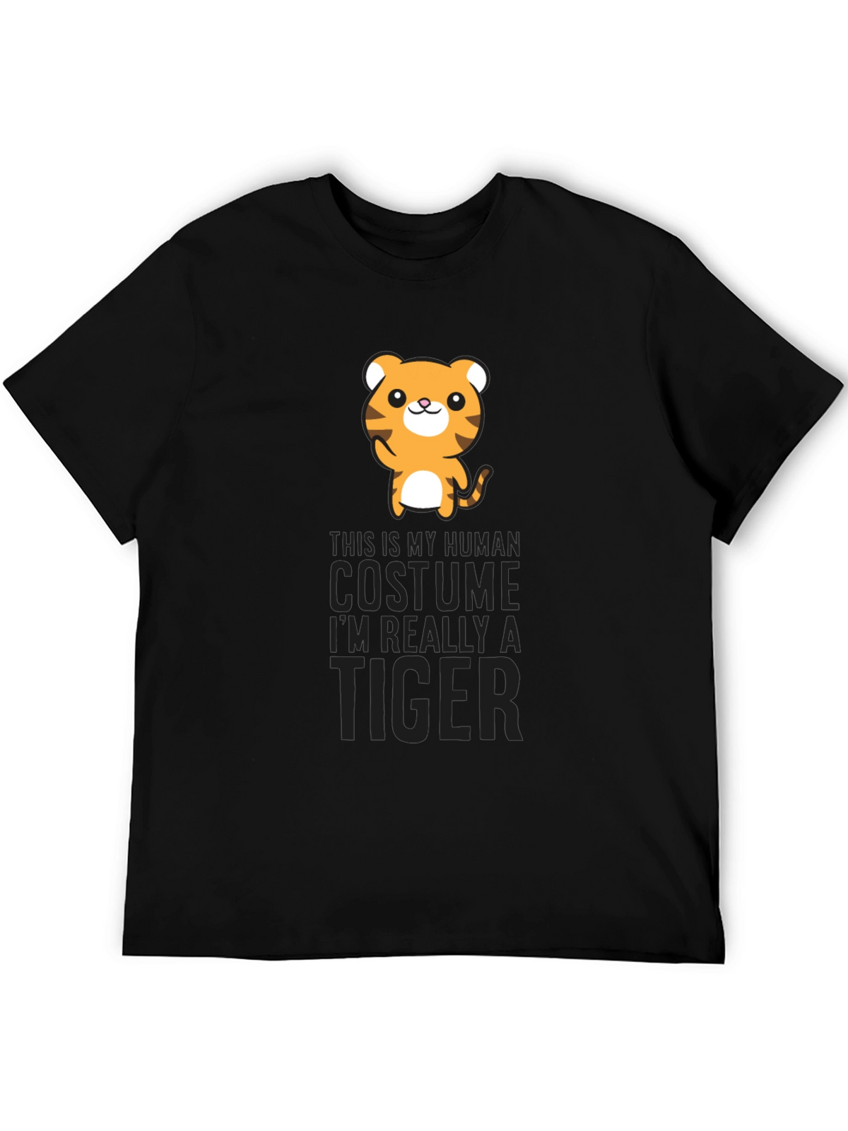 Human Costume Tiger Graphic Tee Shirt
