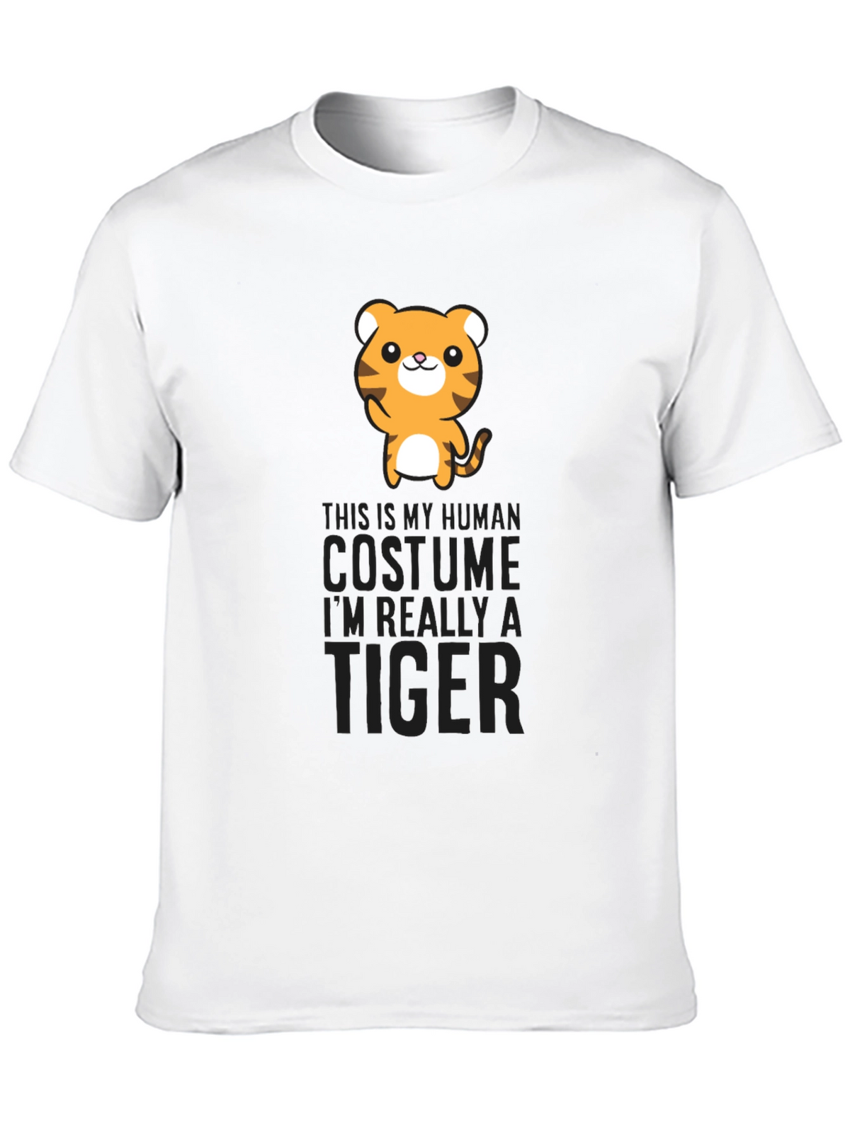 Human Costume Tiger Graphic Tee Shirt